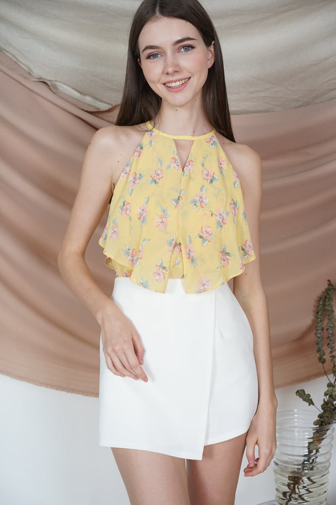 Fyona Asymmetrical Skorts in White