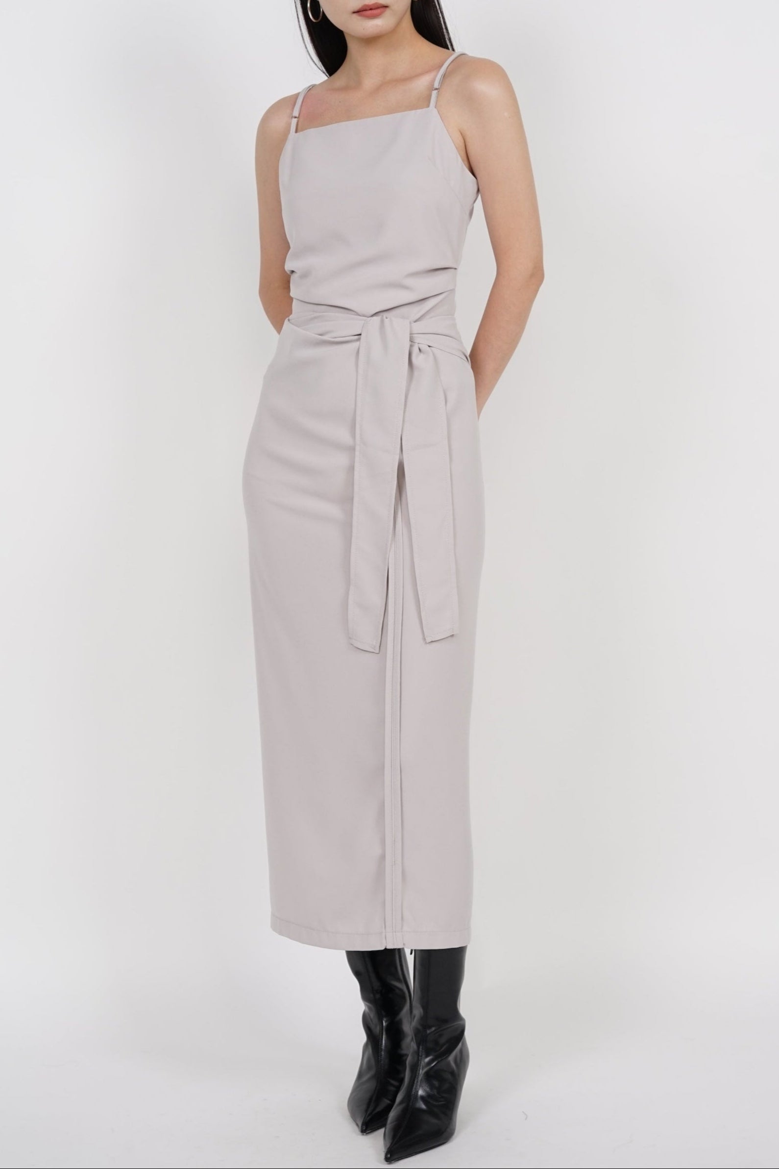 Gathered Waist Top in Gris