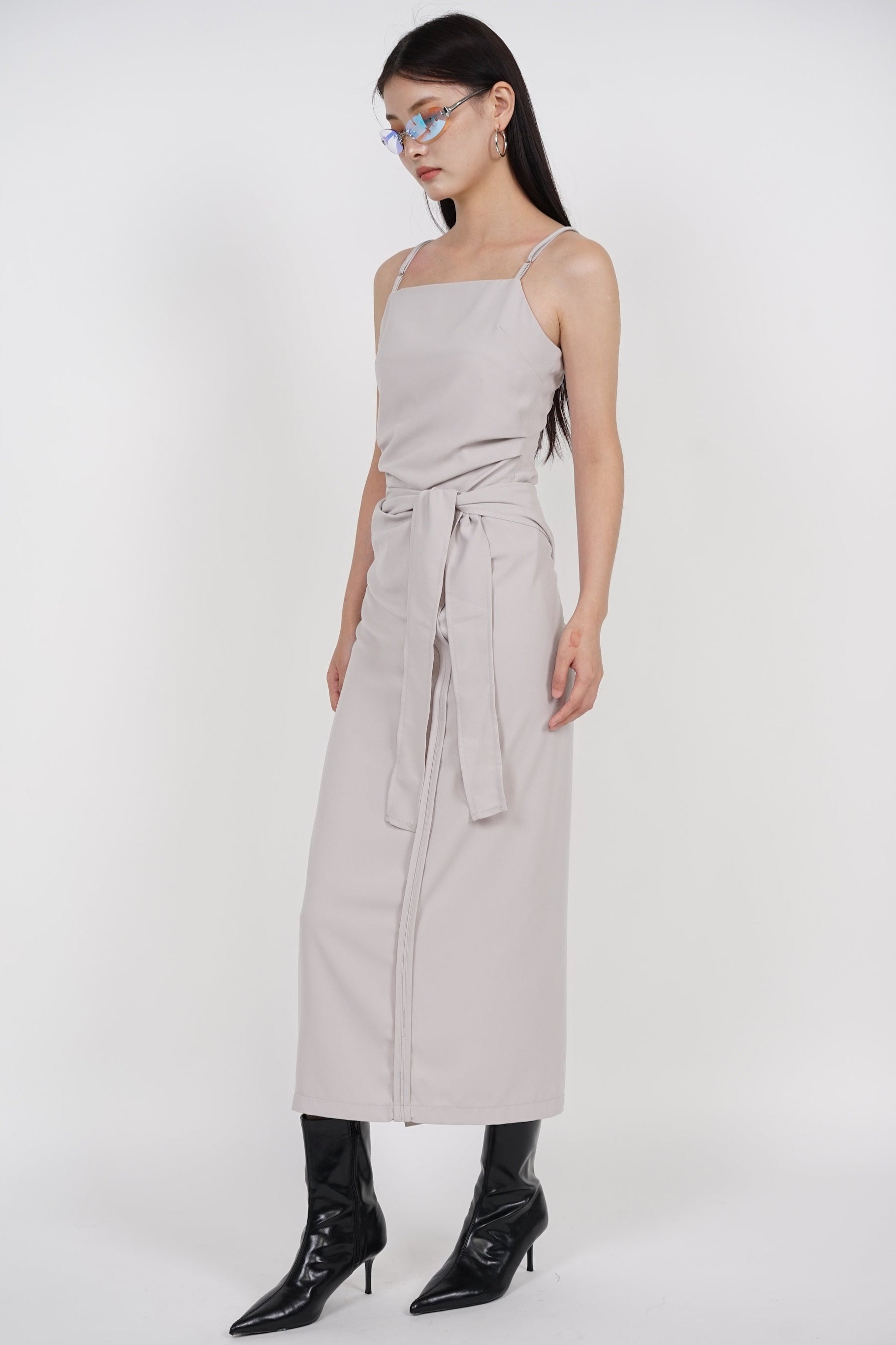 Gathered Waist Top in Gris