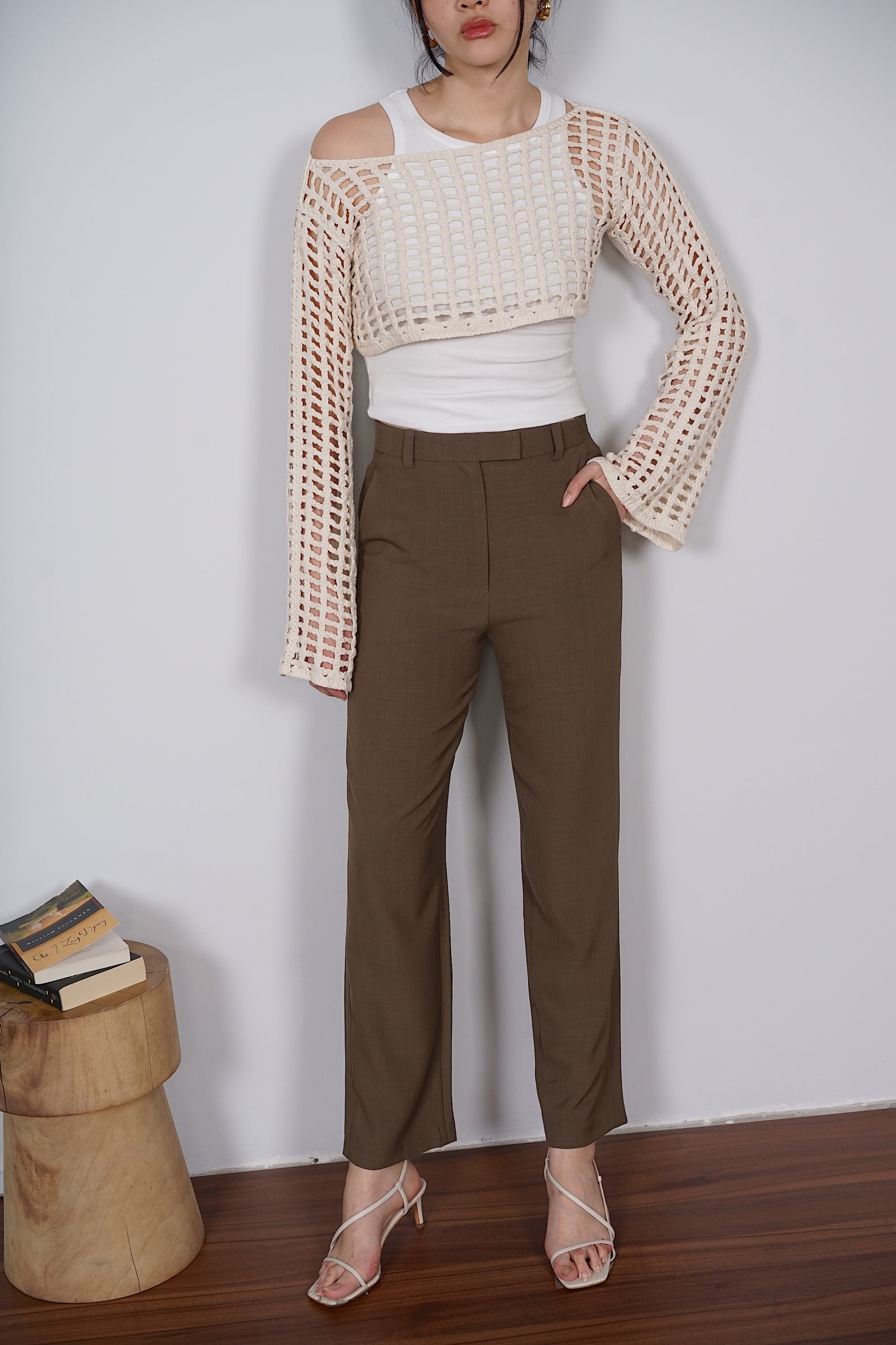Hoshino Suit Pants in Chocolate