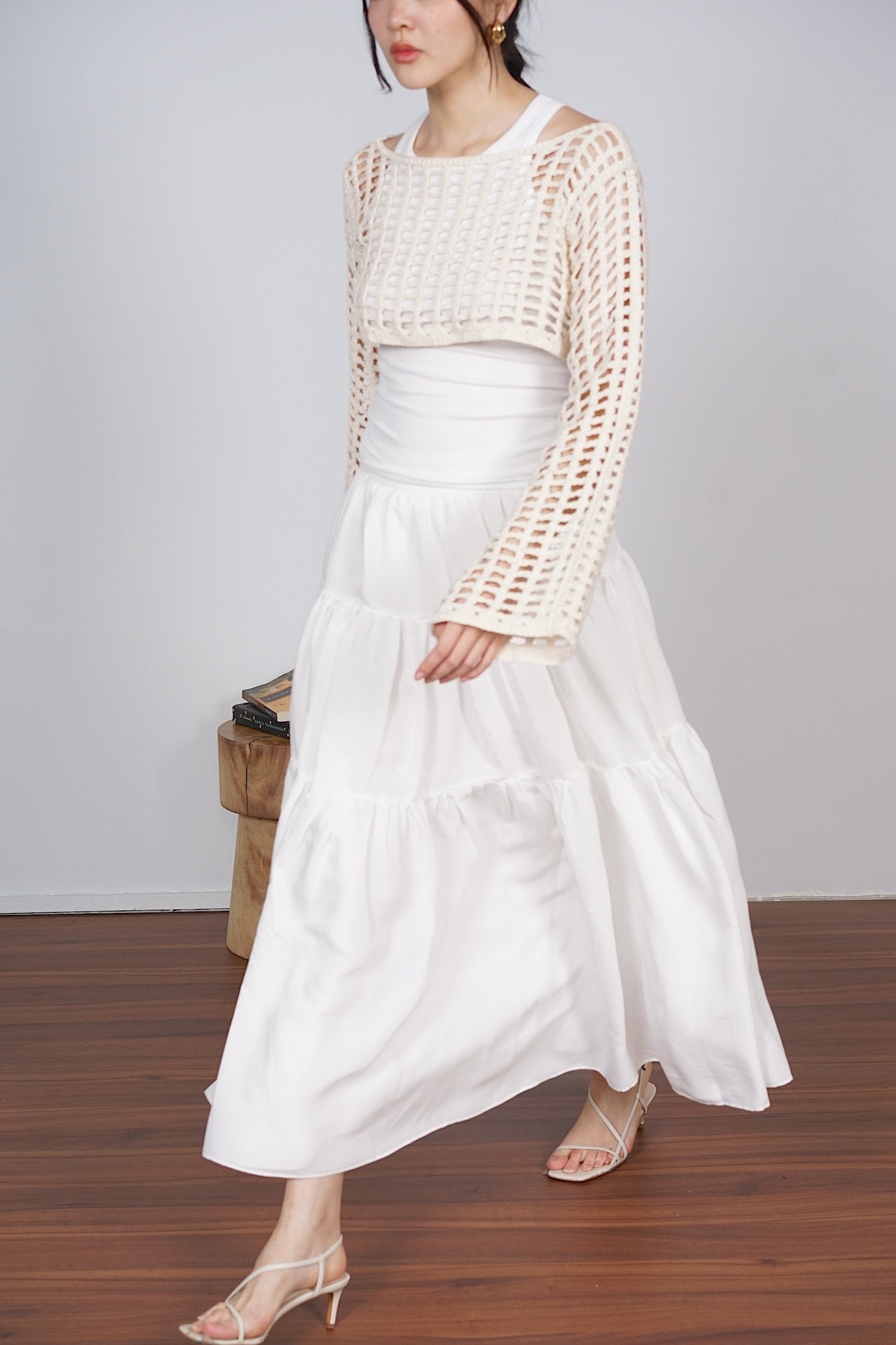 Cloud Maxi Skirt in Cotton White