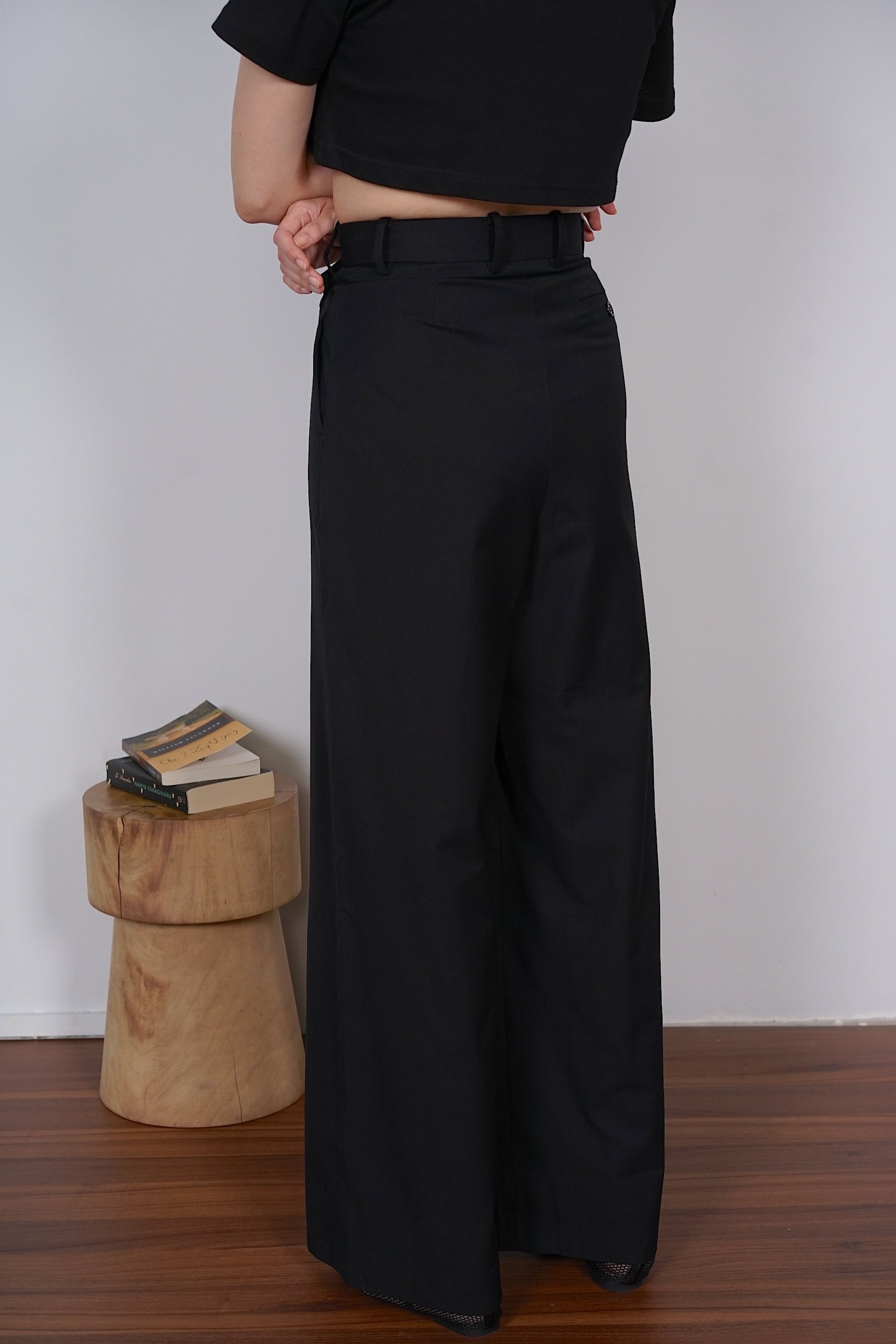 Asymmetrical Trousers in Black