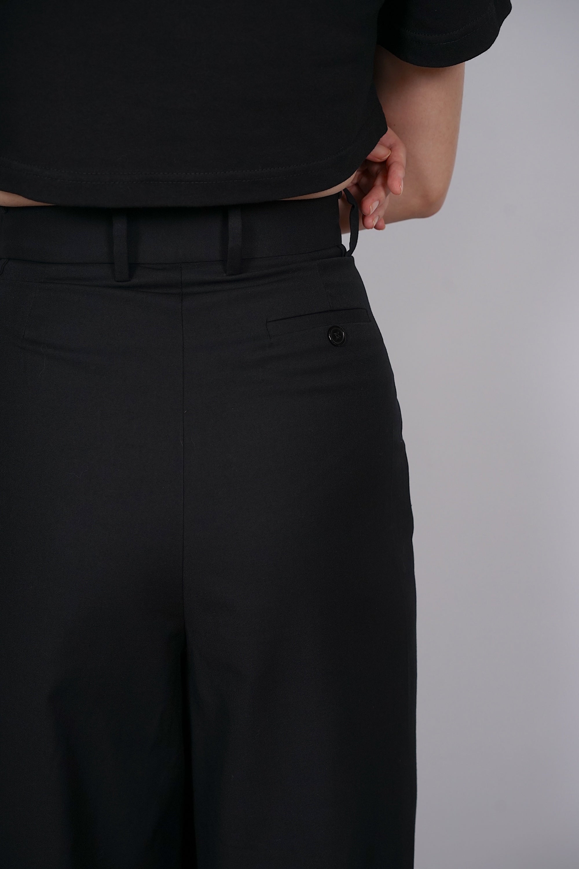 Asymmetrical Trousers in Black