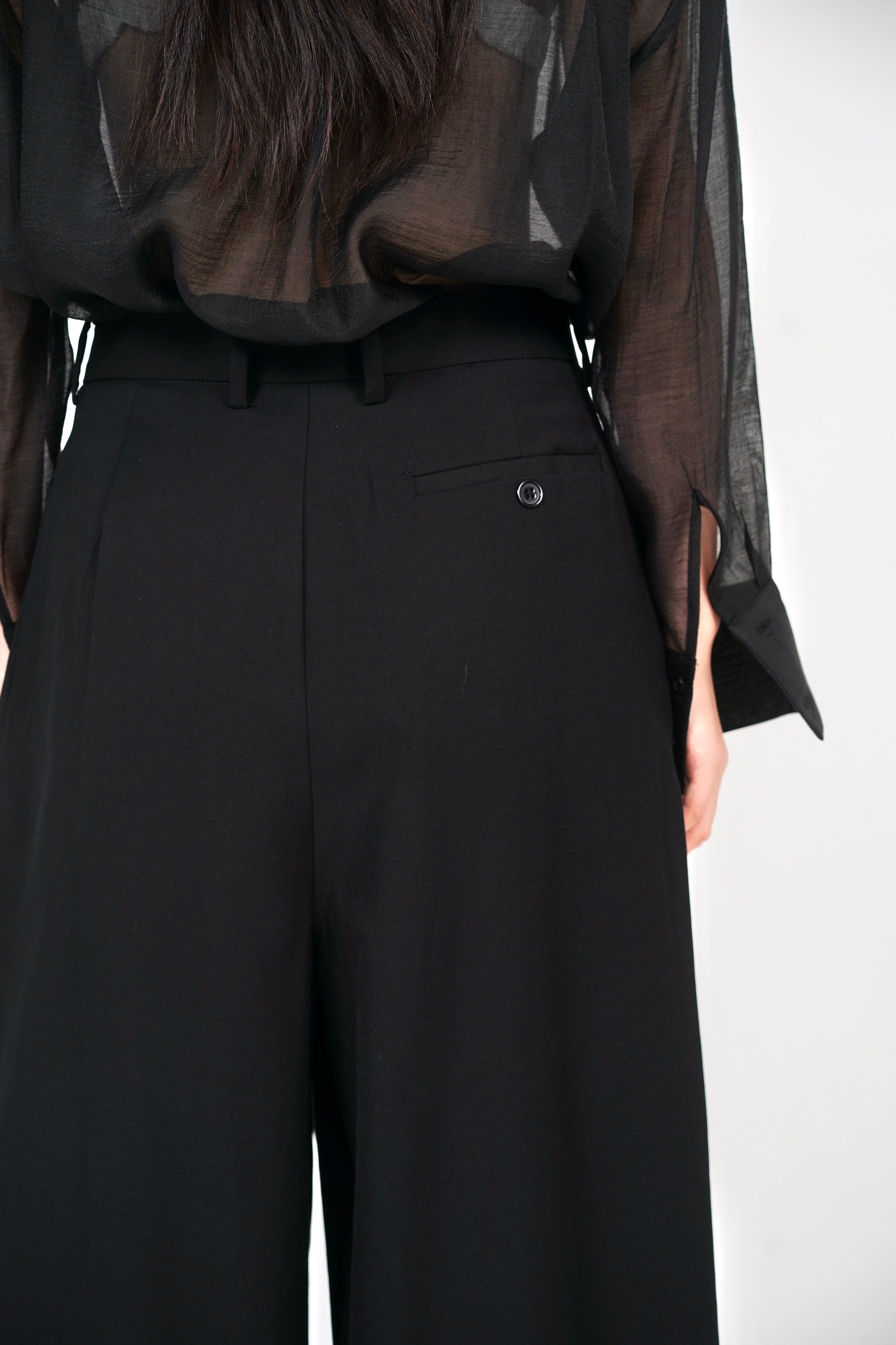 Asymmetrical Trousers in Black