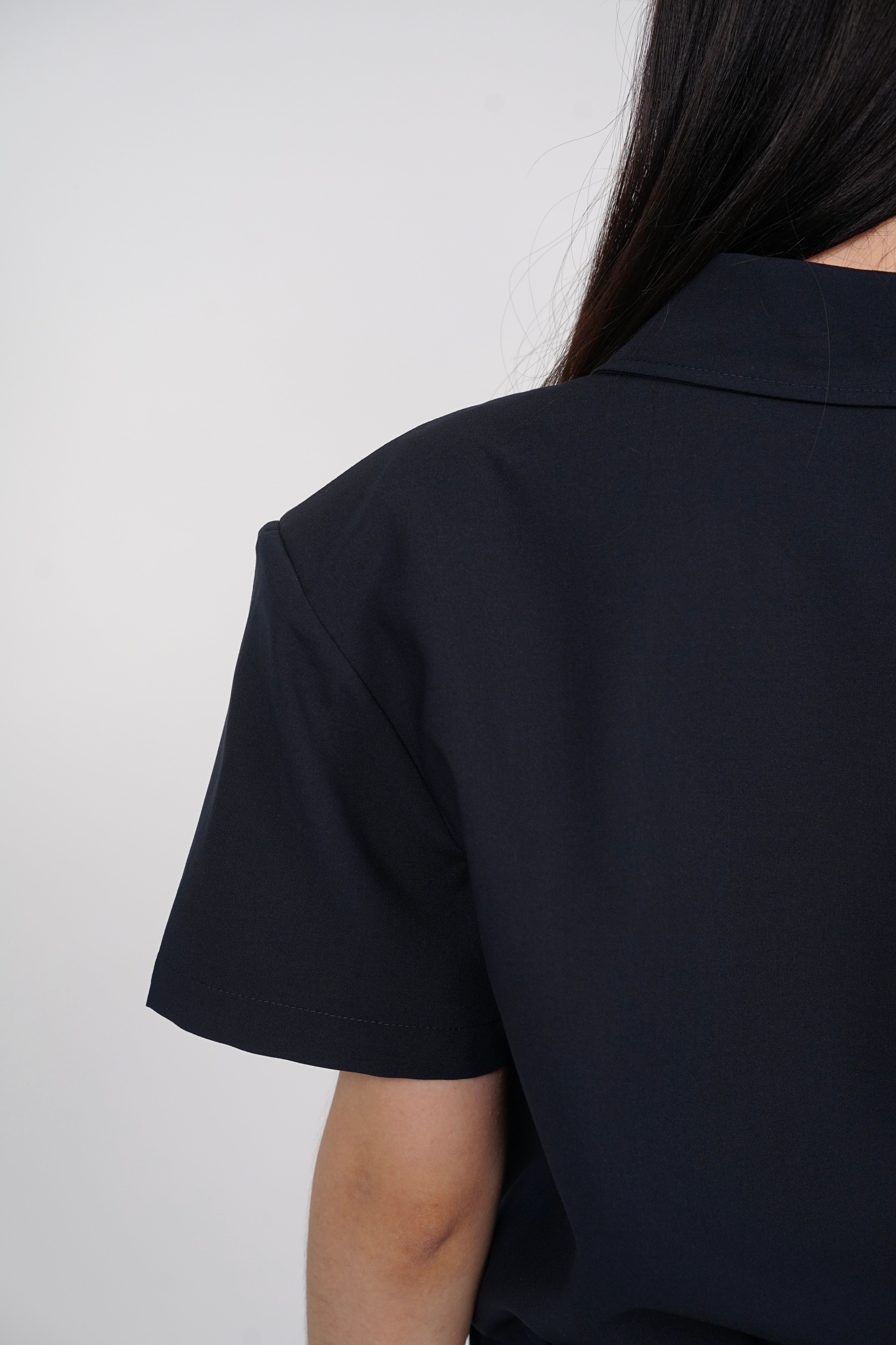 Double Zipper Top in Midnight
