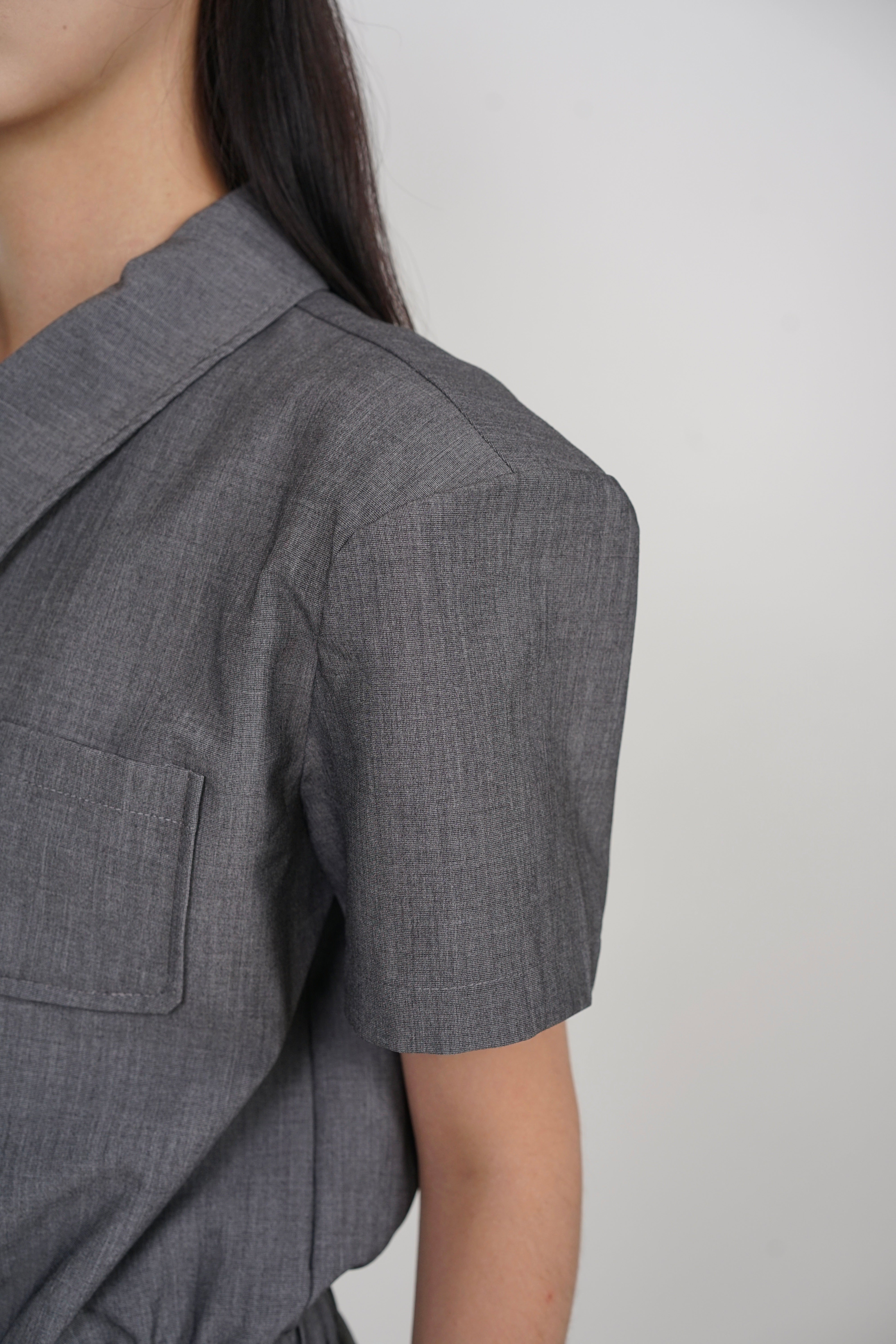 Double Zipper Top in Grey