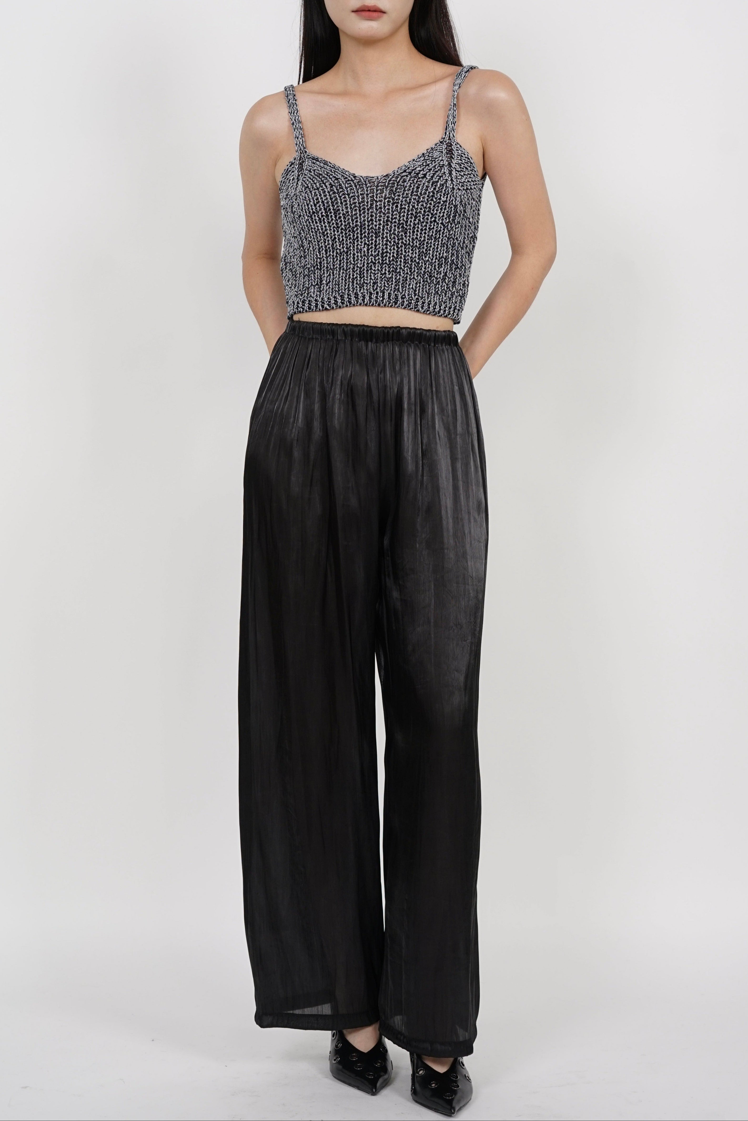 Cami Sweetheart Cami Top in Midnight Silver