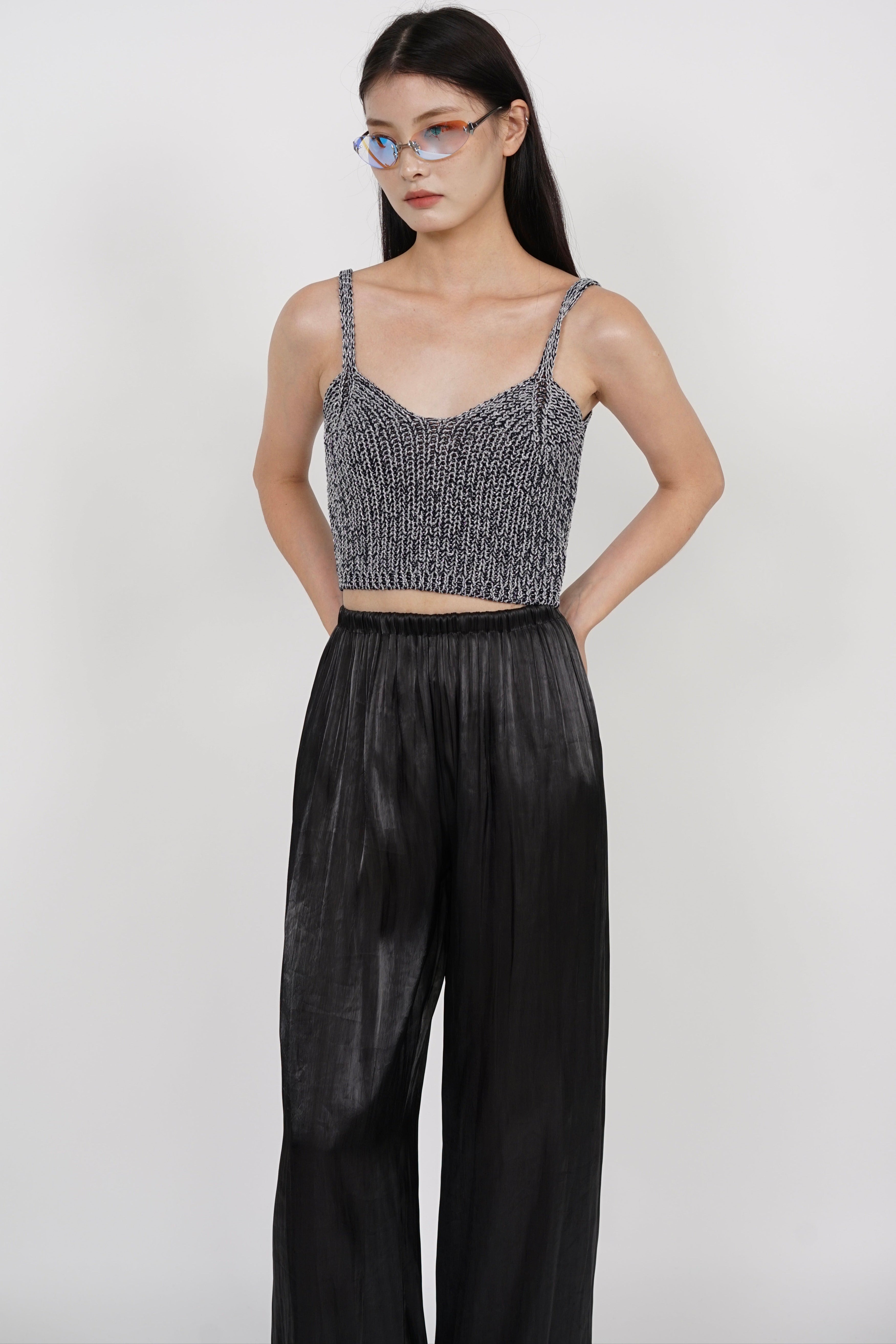 Cami Sweetheart Cami Top in Midnight Silver