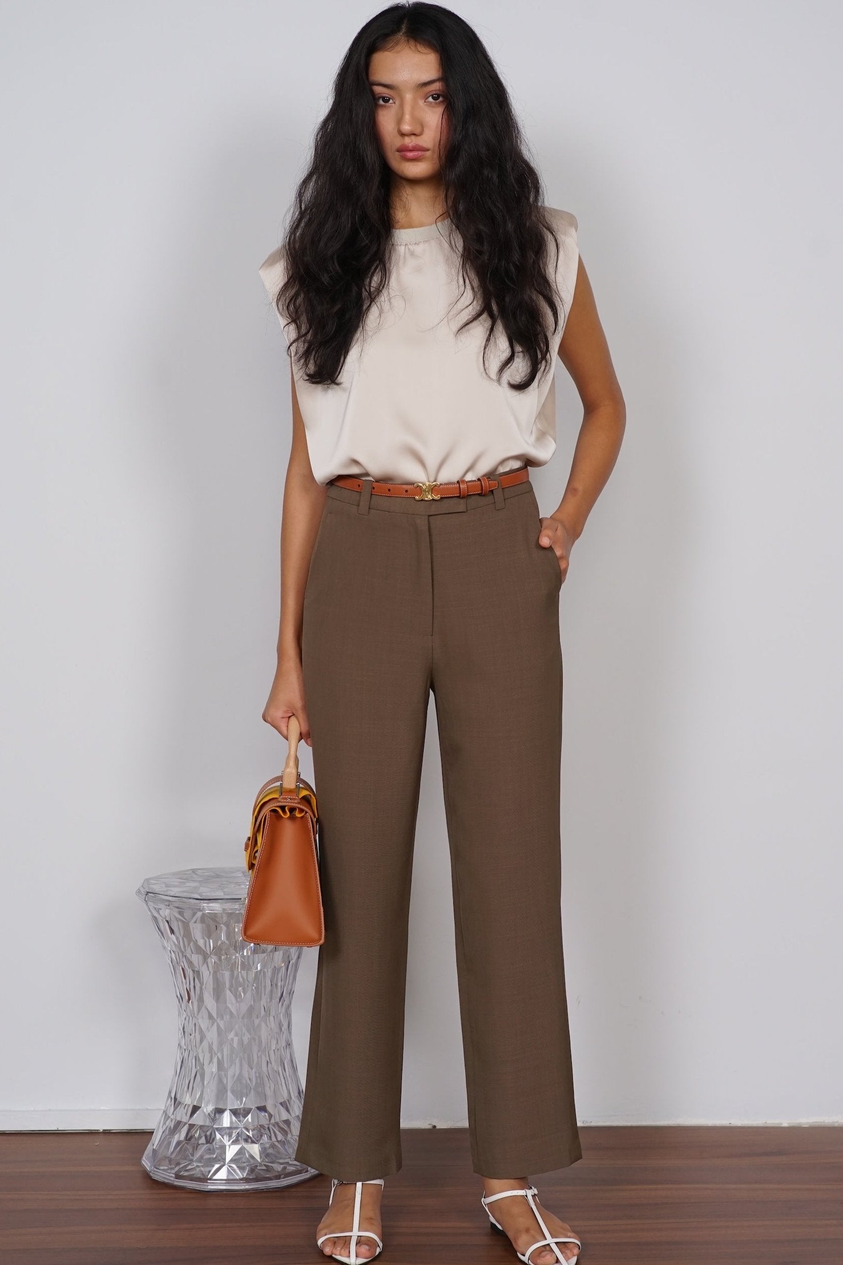 Hoshino Suit Pants in Chocolate