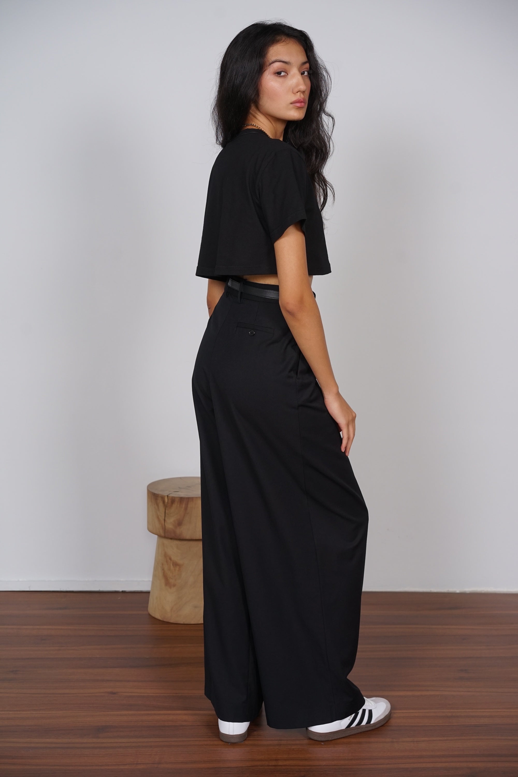 Asymmetrical Trousers in Black