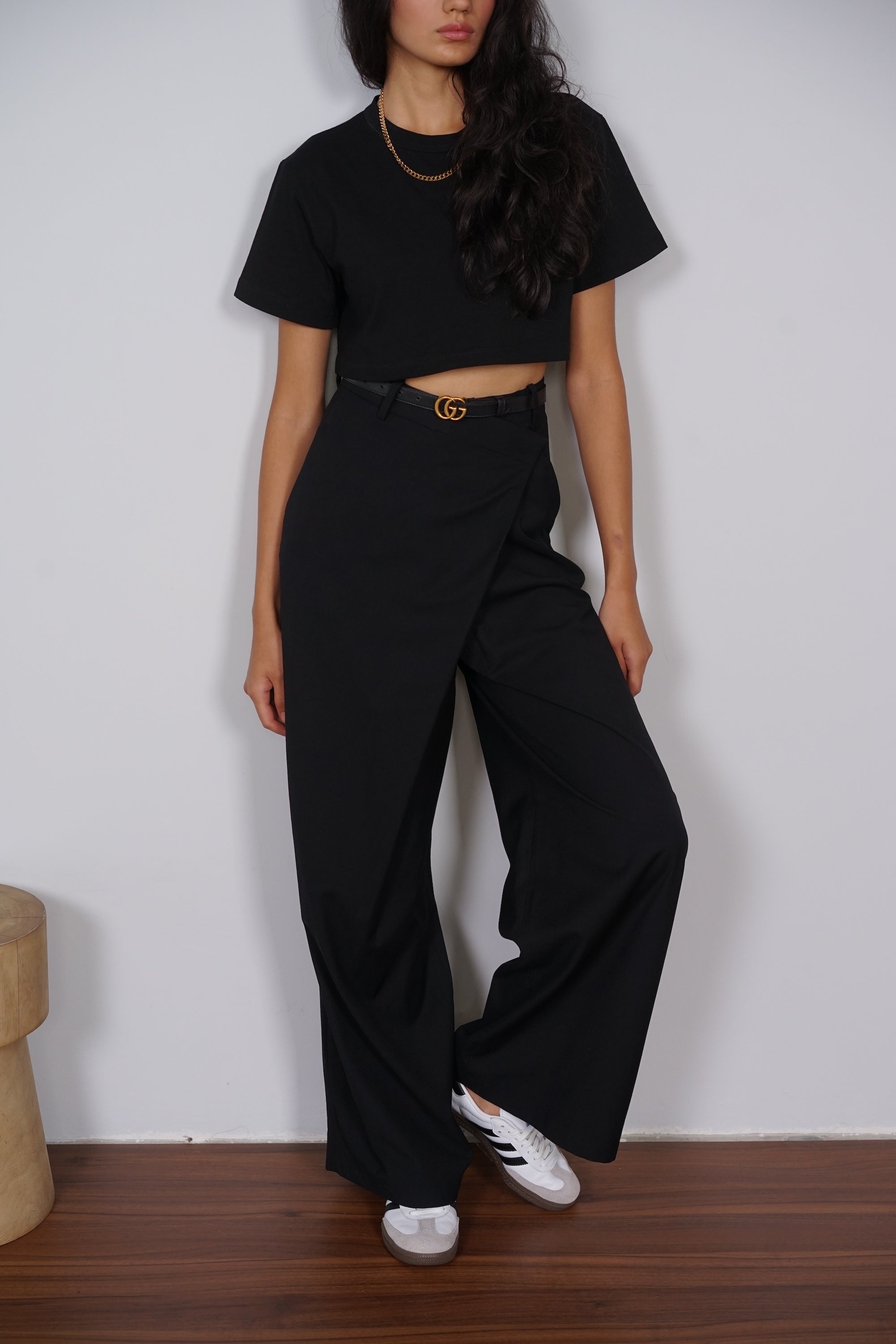 Asymmetrical Trousers in Black