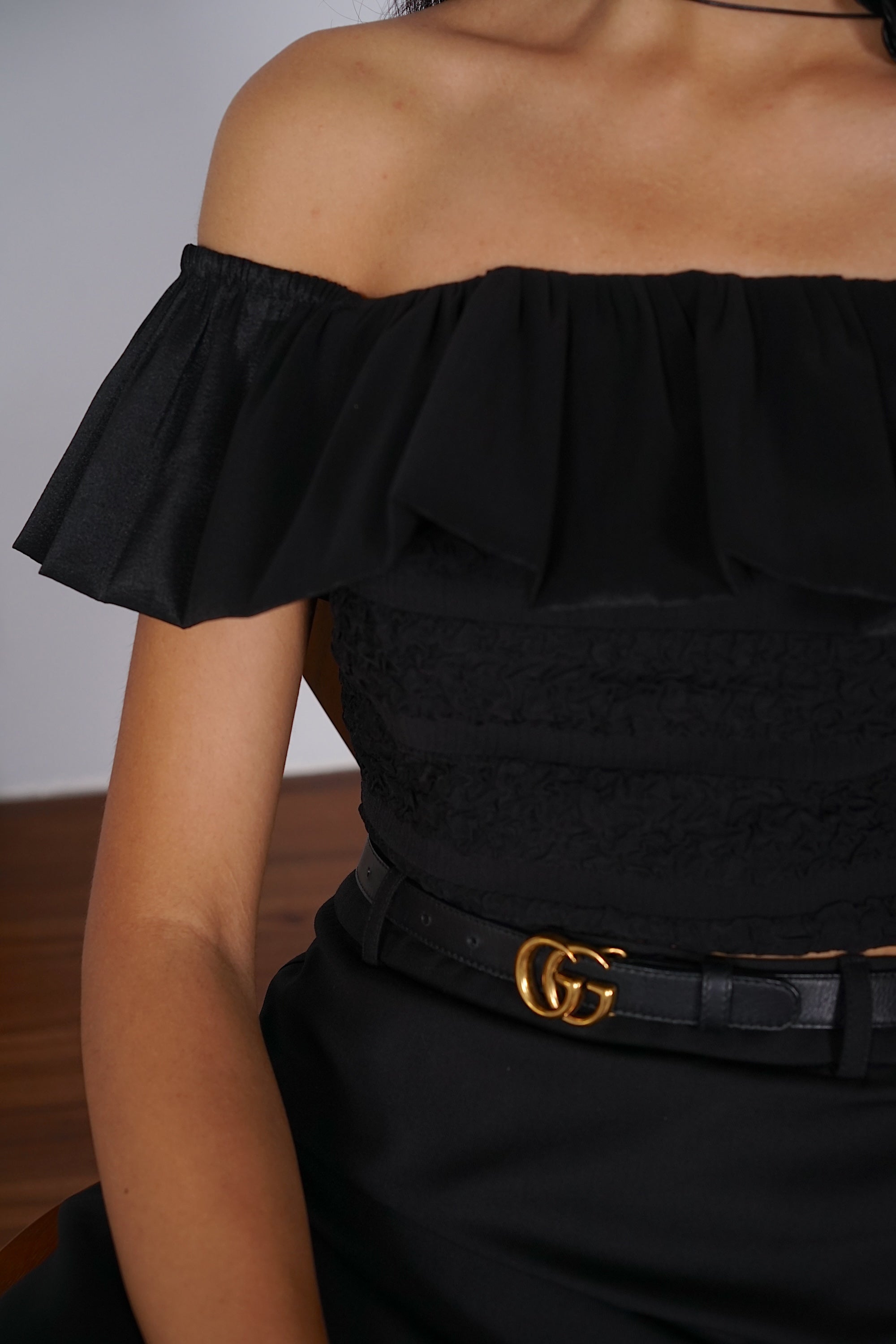 Off-Shoulder Top in Black