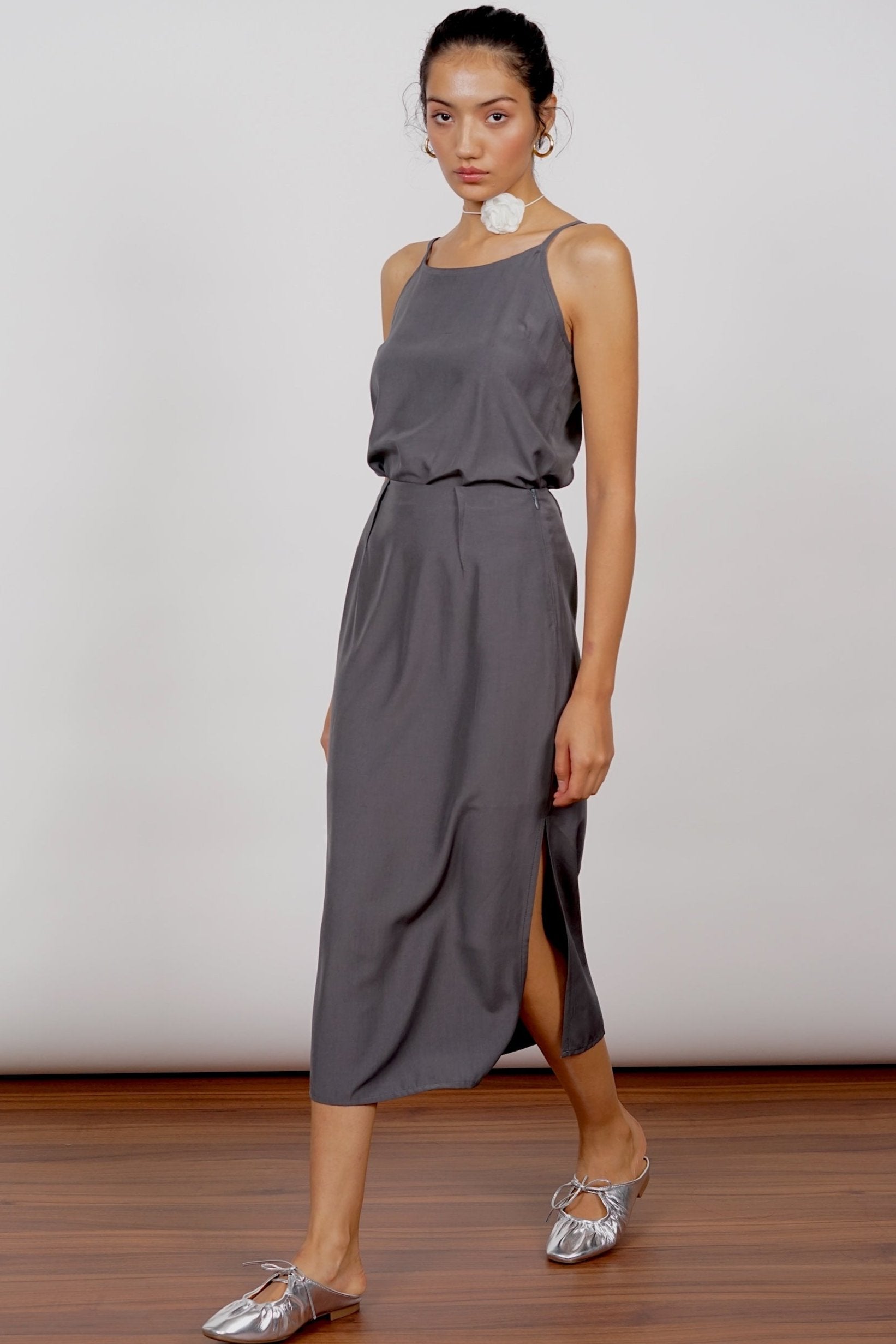 Summer Cami Top in Charcoal