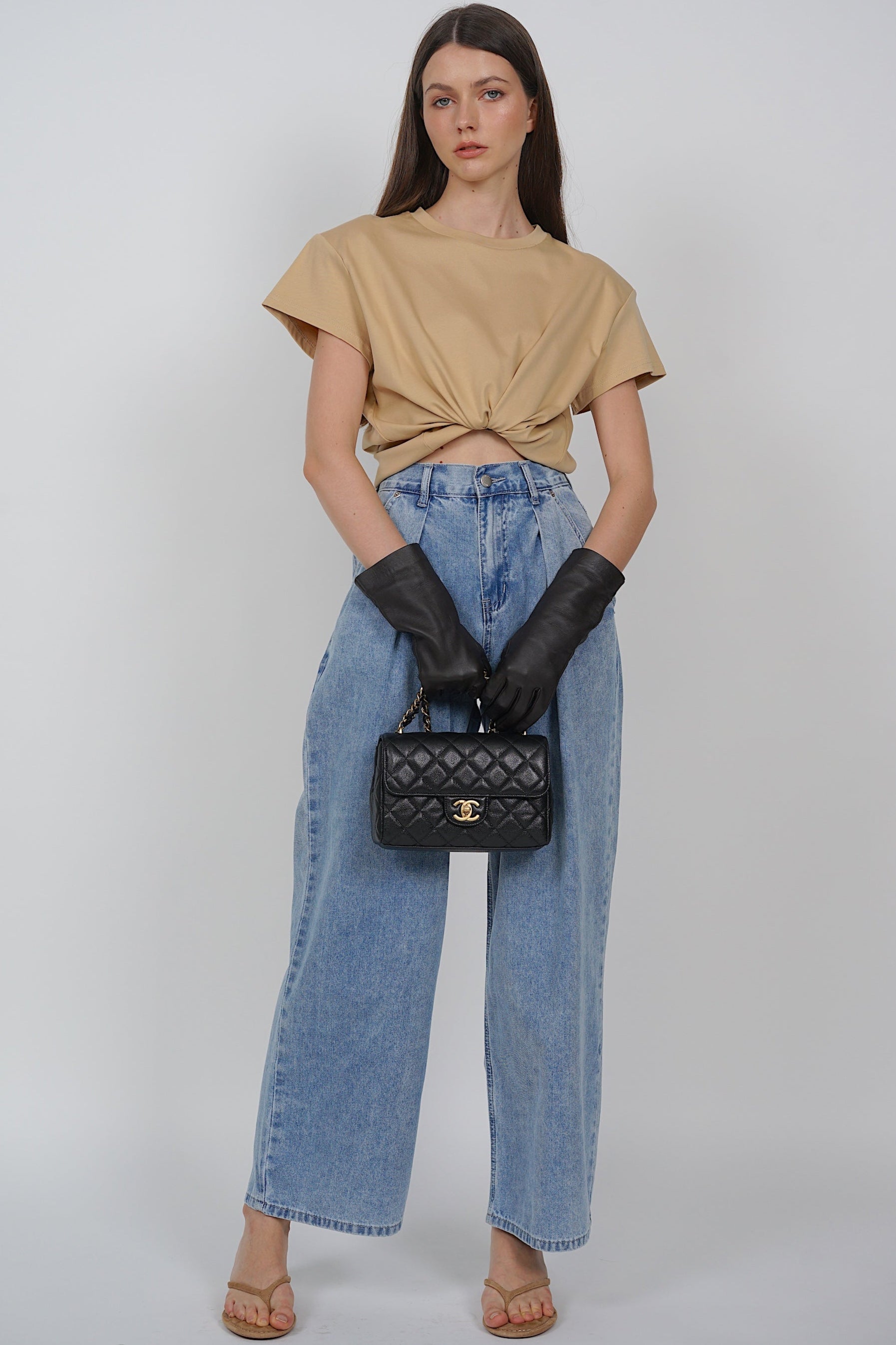 Casual Wide Leg Jeans in Blue