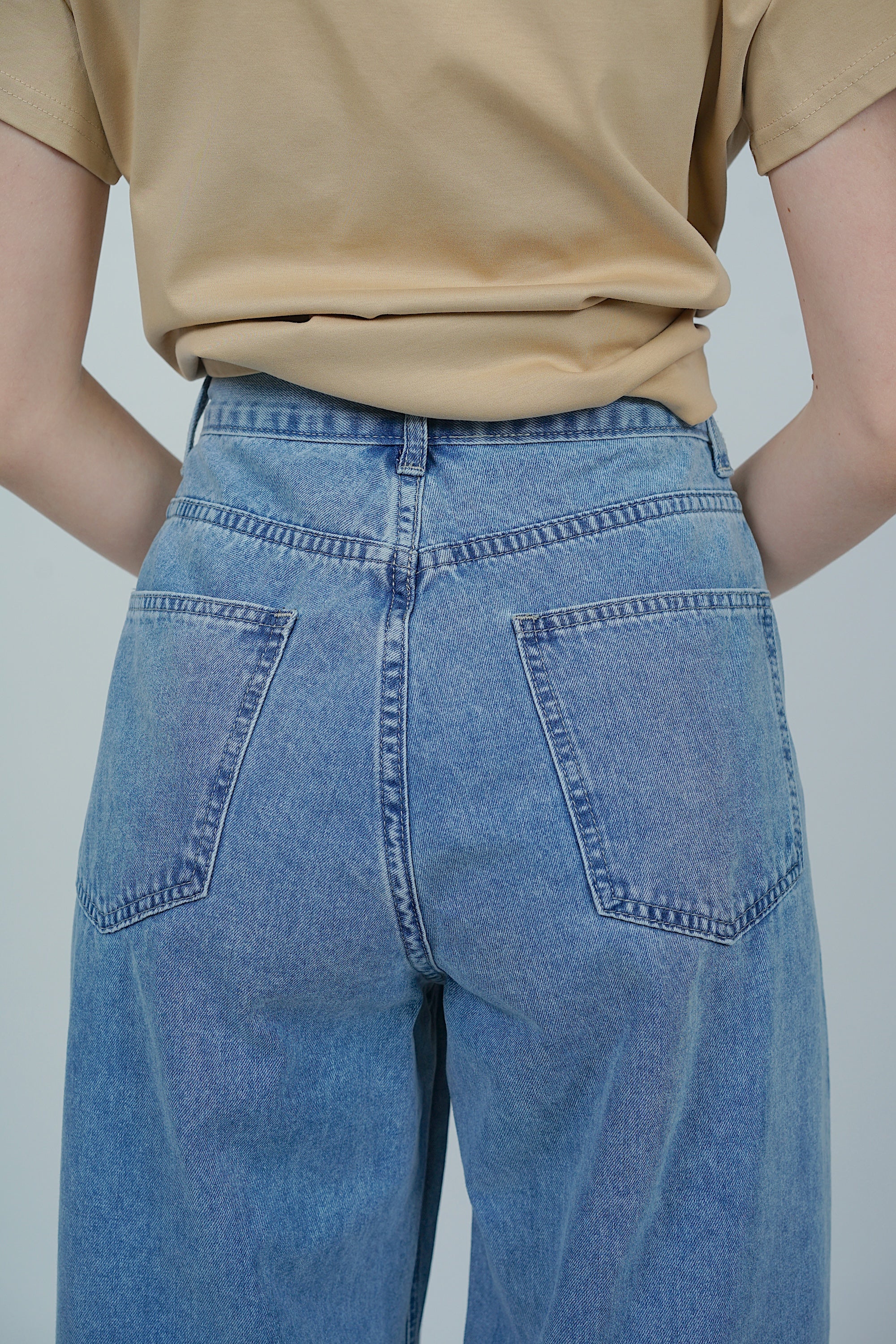 Casual Wide Leg Jeans in Blue
