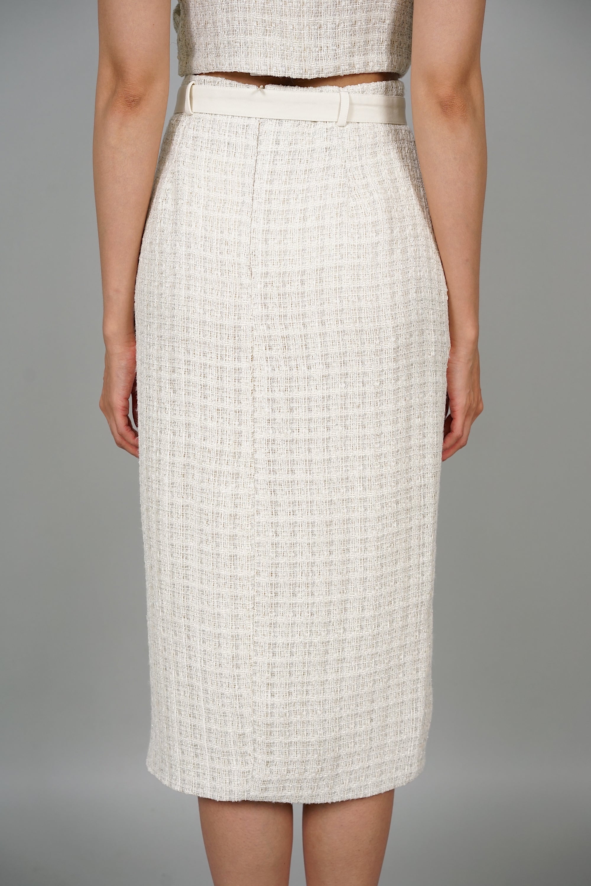 Lexie Midi Skirt in Pale Yellow