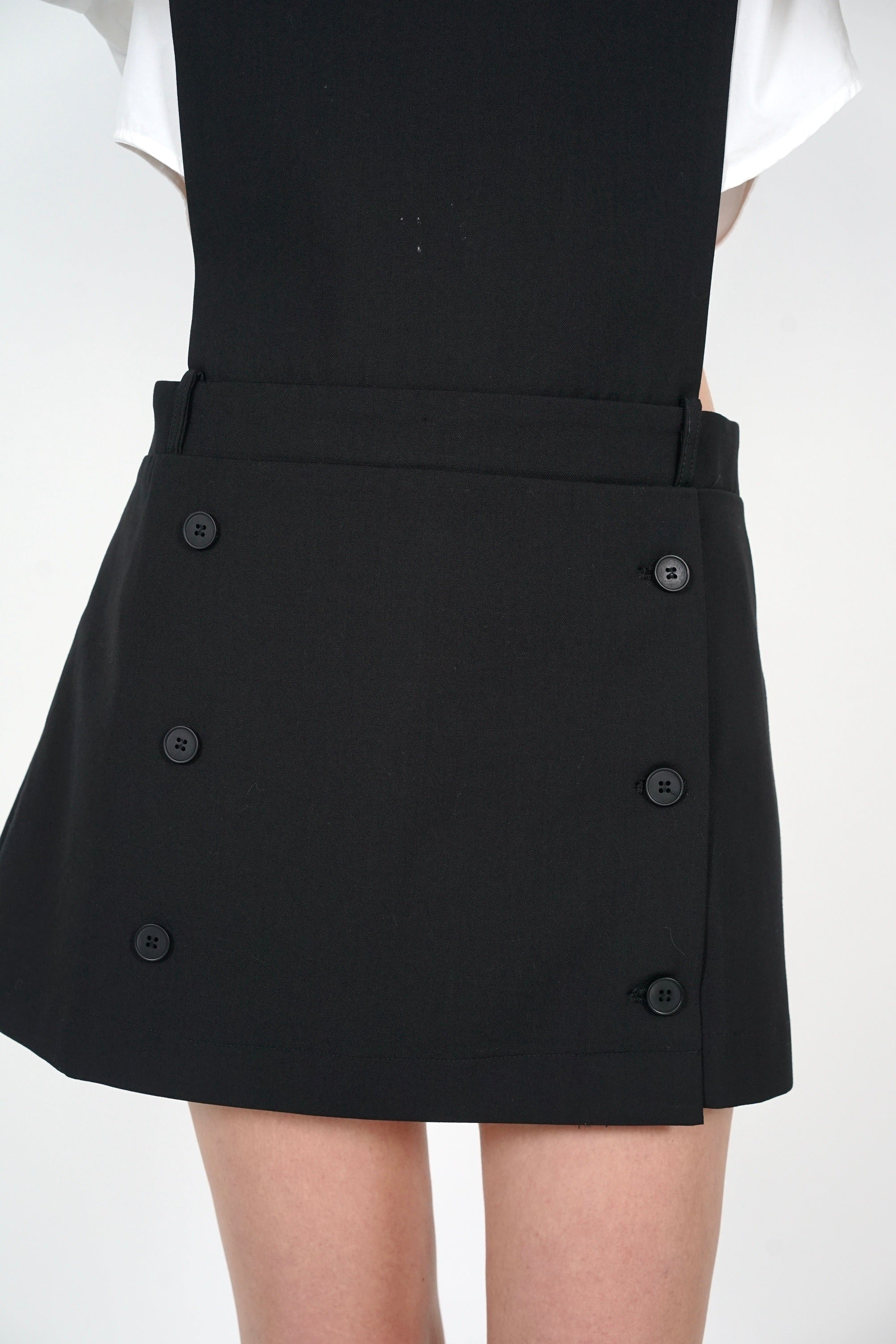 Pinafore Dress in Black