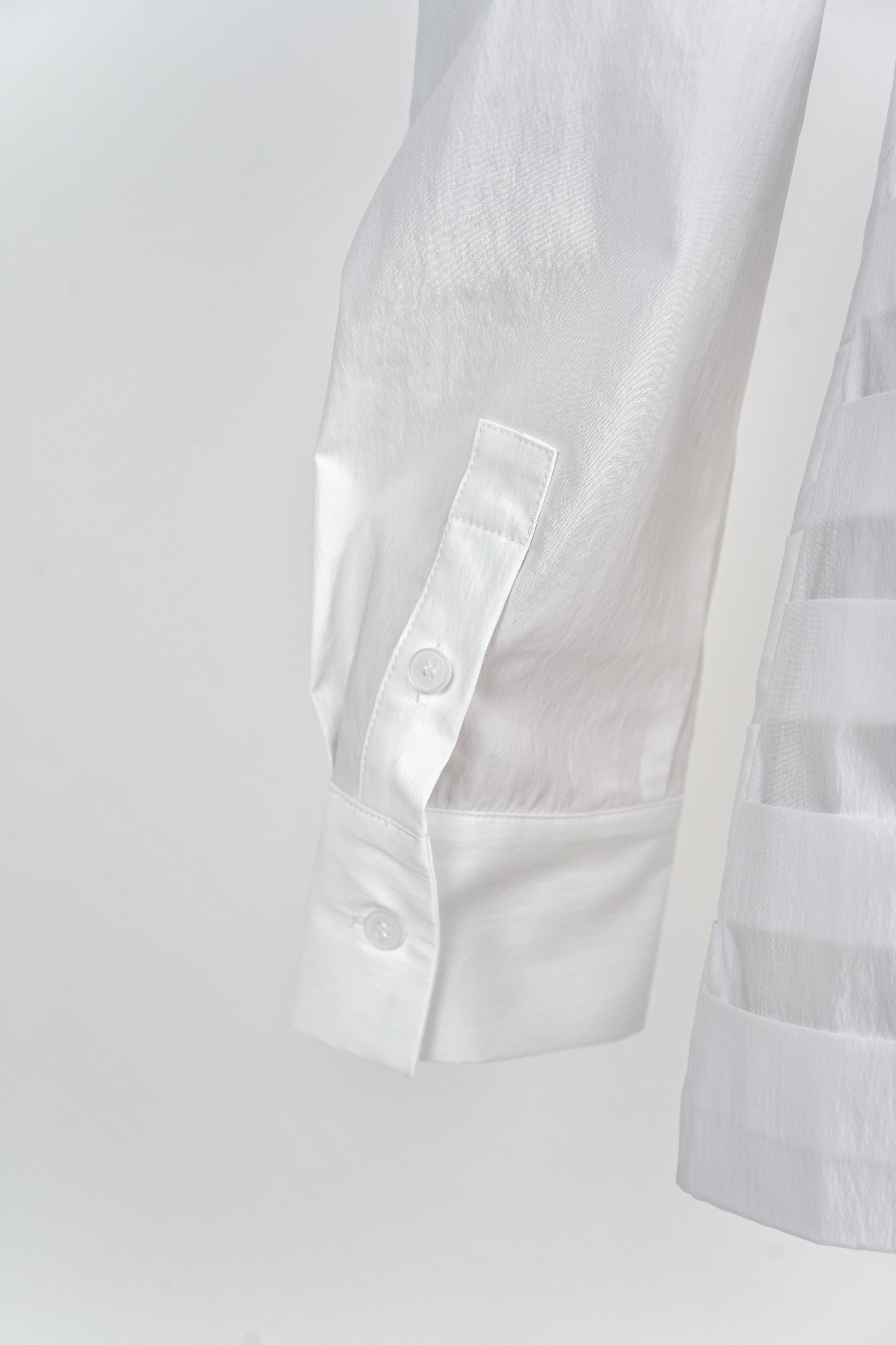 Buttoned Shirt Dress in White