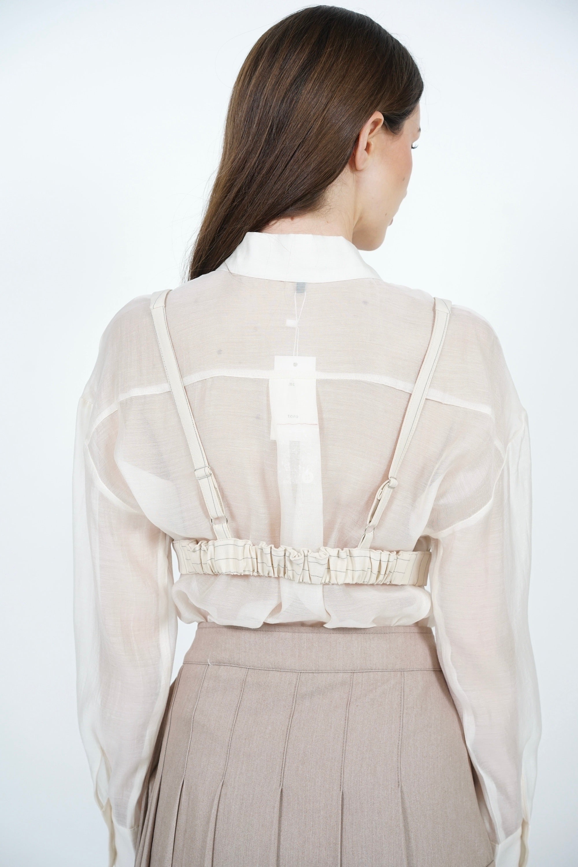 Bralet Top in Cream Stripes