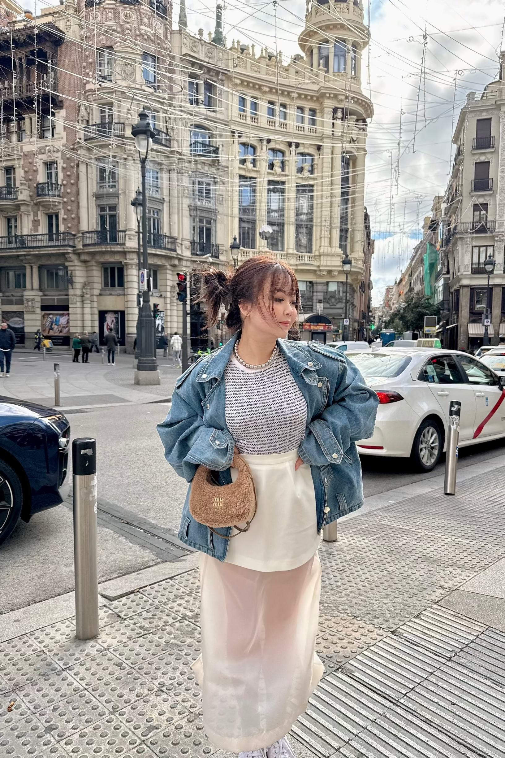 Giana Oversized Biker in Denim