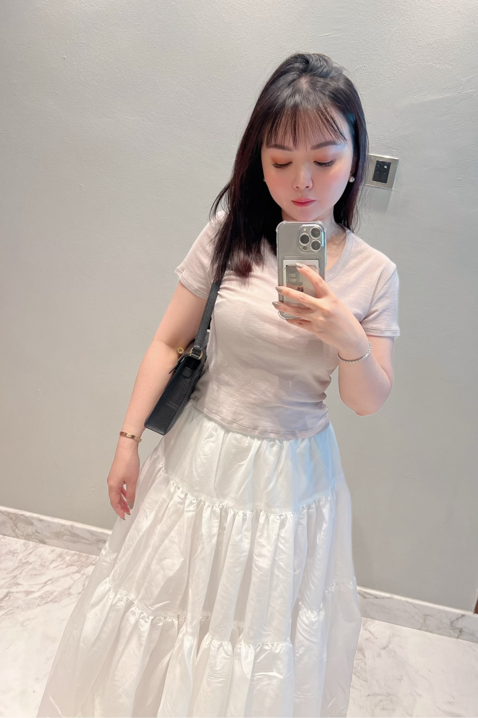 Cloud Maxi Skirt in Cotton White