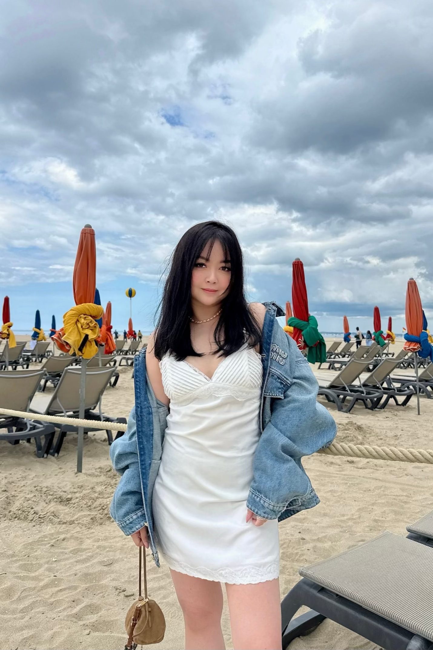Cami Pintuck Mini Dress in White