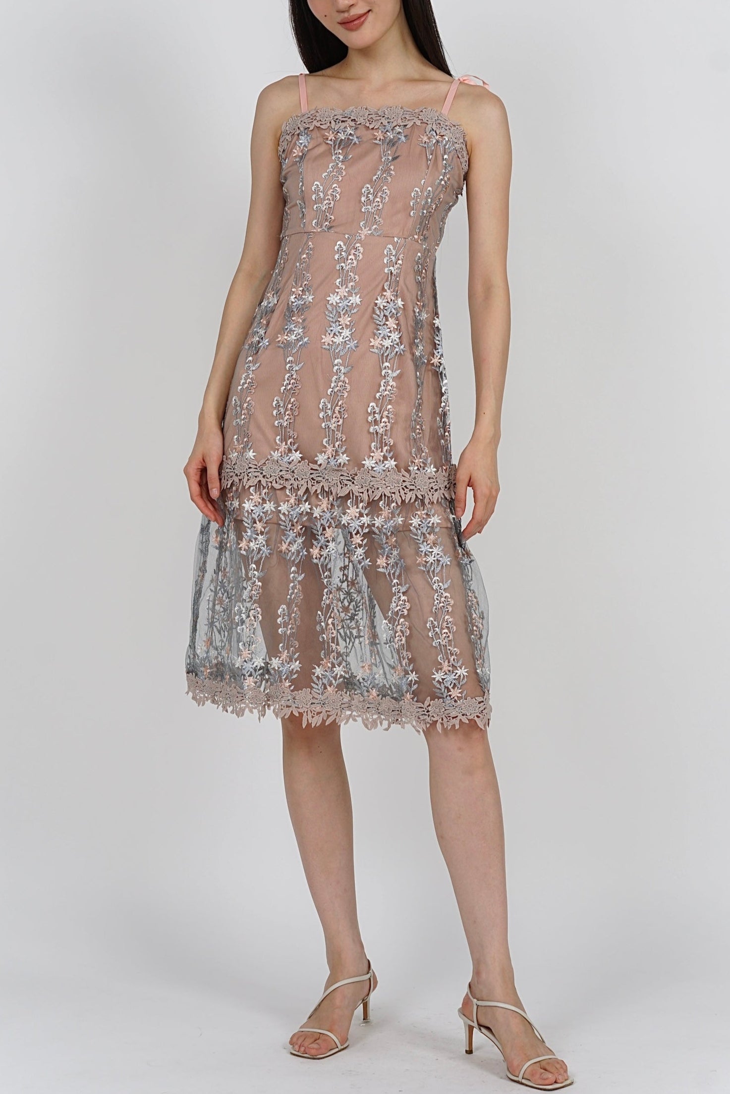 Helga Mesh Dress in Pink