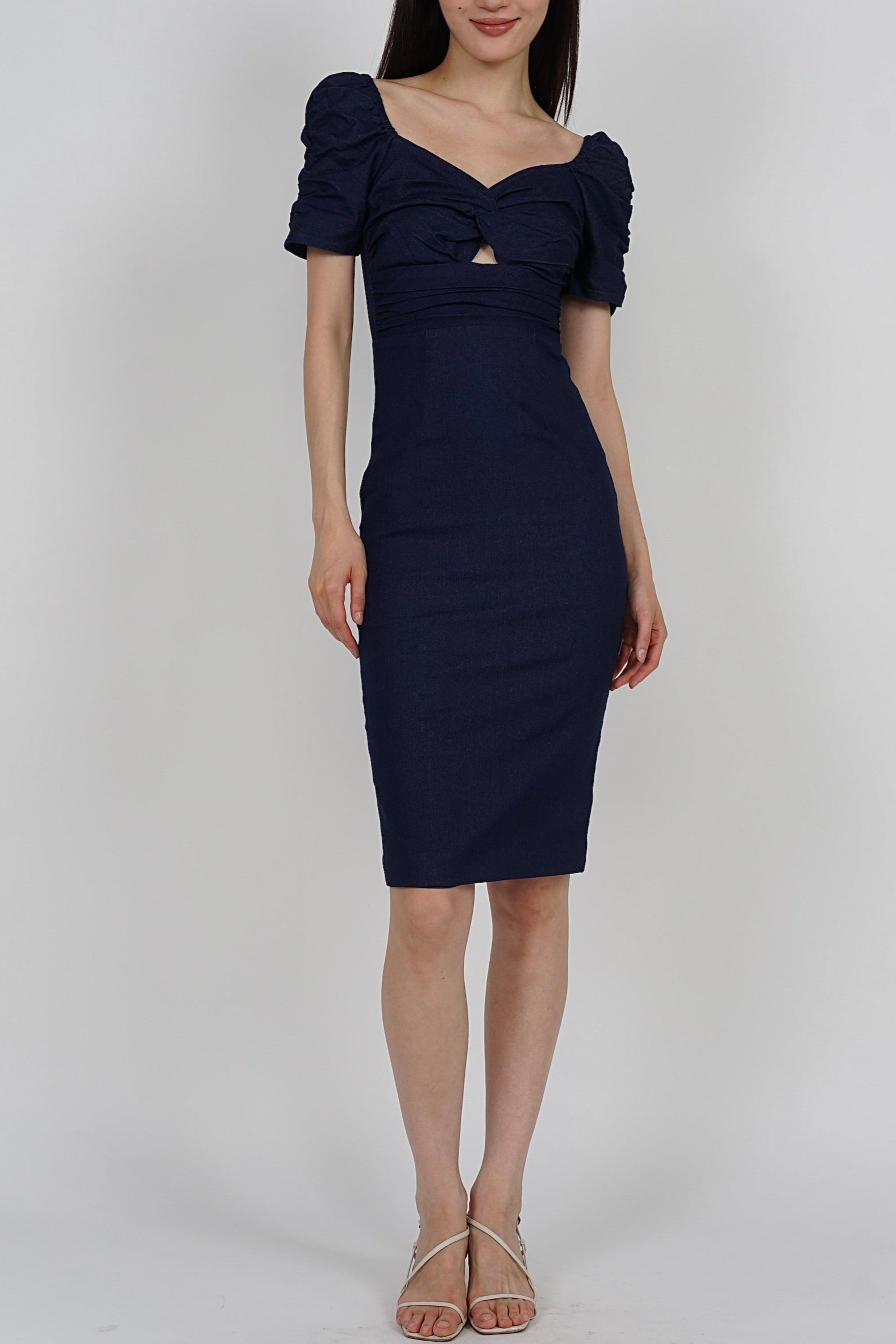 Maxine Denim Dress in Dark Blue
