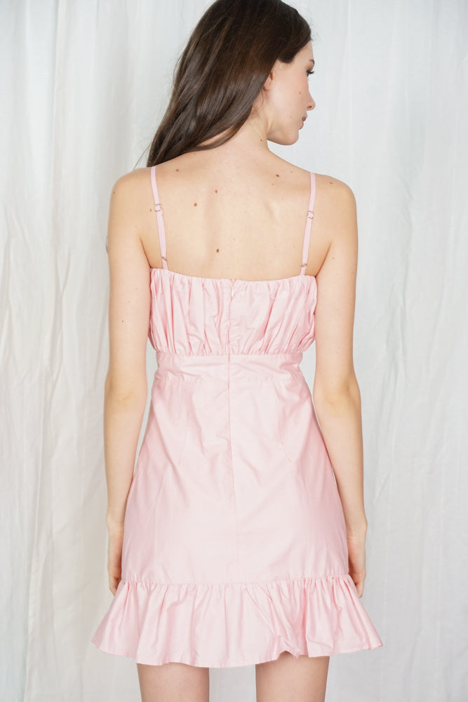 Talisa Ruched Dress in Pink