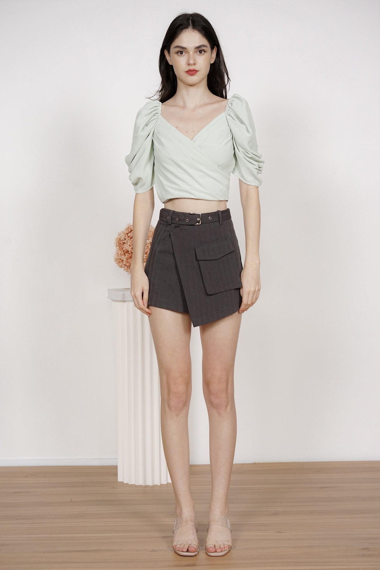 Odlei Puffy Top in Sage