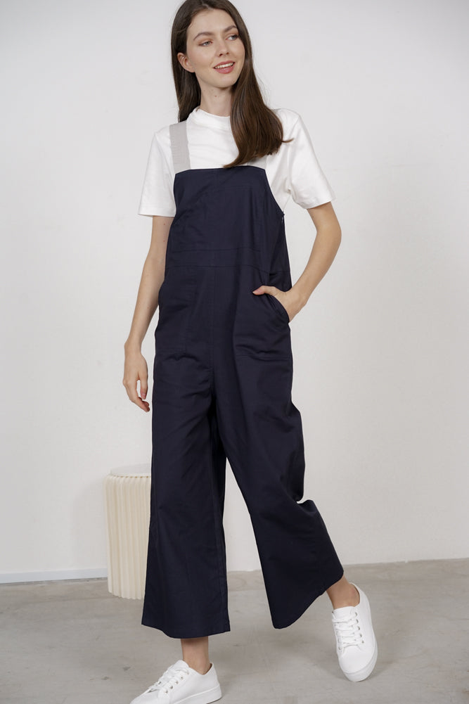 Carly Buckled Jumpsuit in Midnight