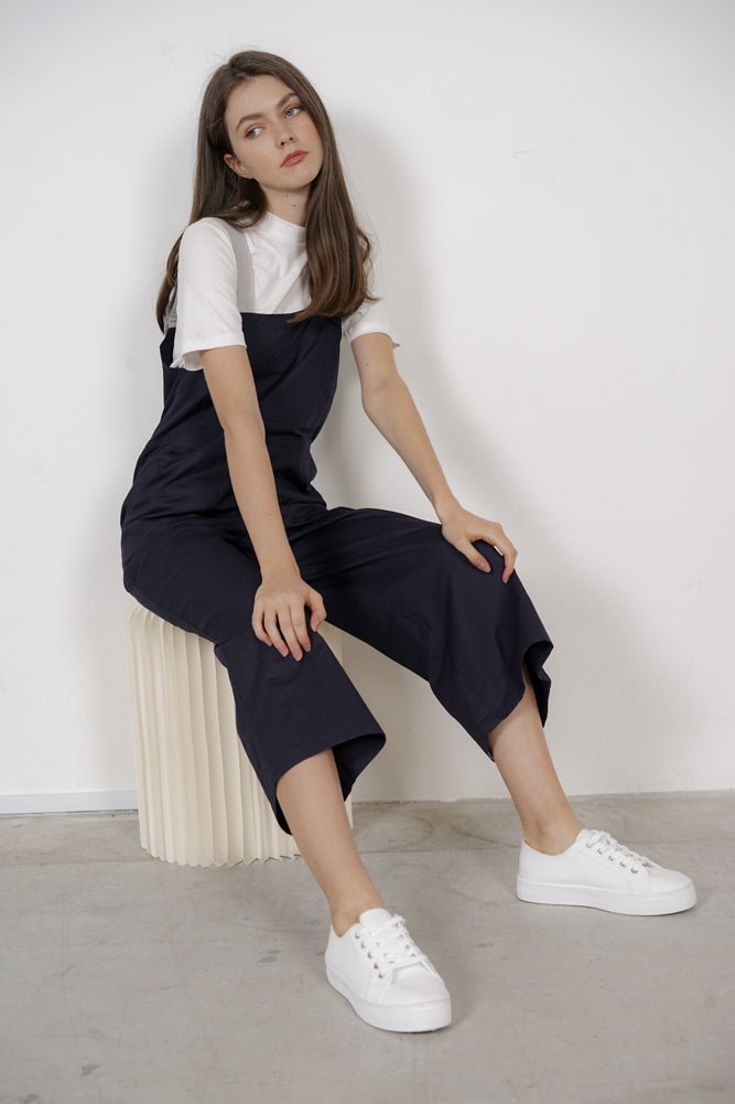 Carly Buckled Jumpsuit in Midnight