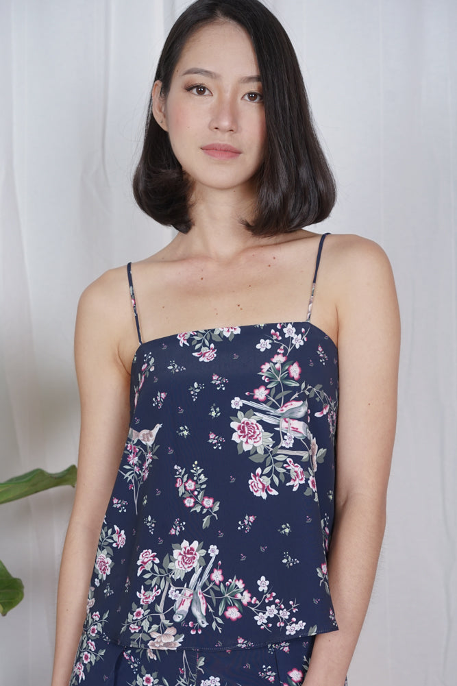 Aimer Cami Top in Navy Floral