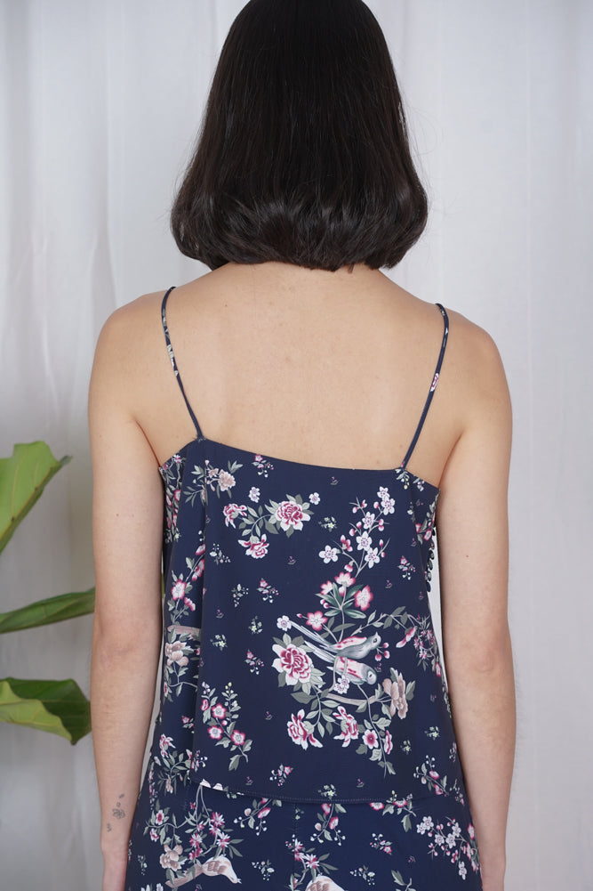 Aimer Cami Top in Navy Floral