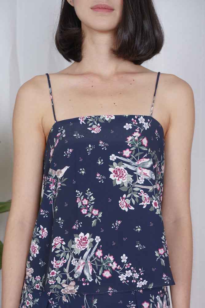 Aimer Cami Top in Navy Floral