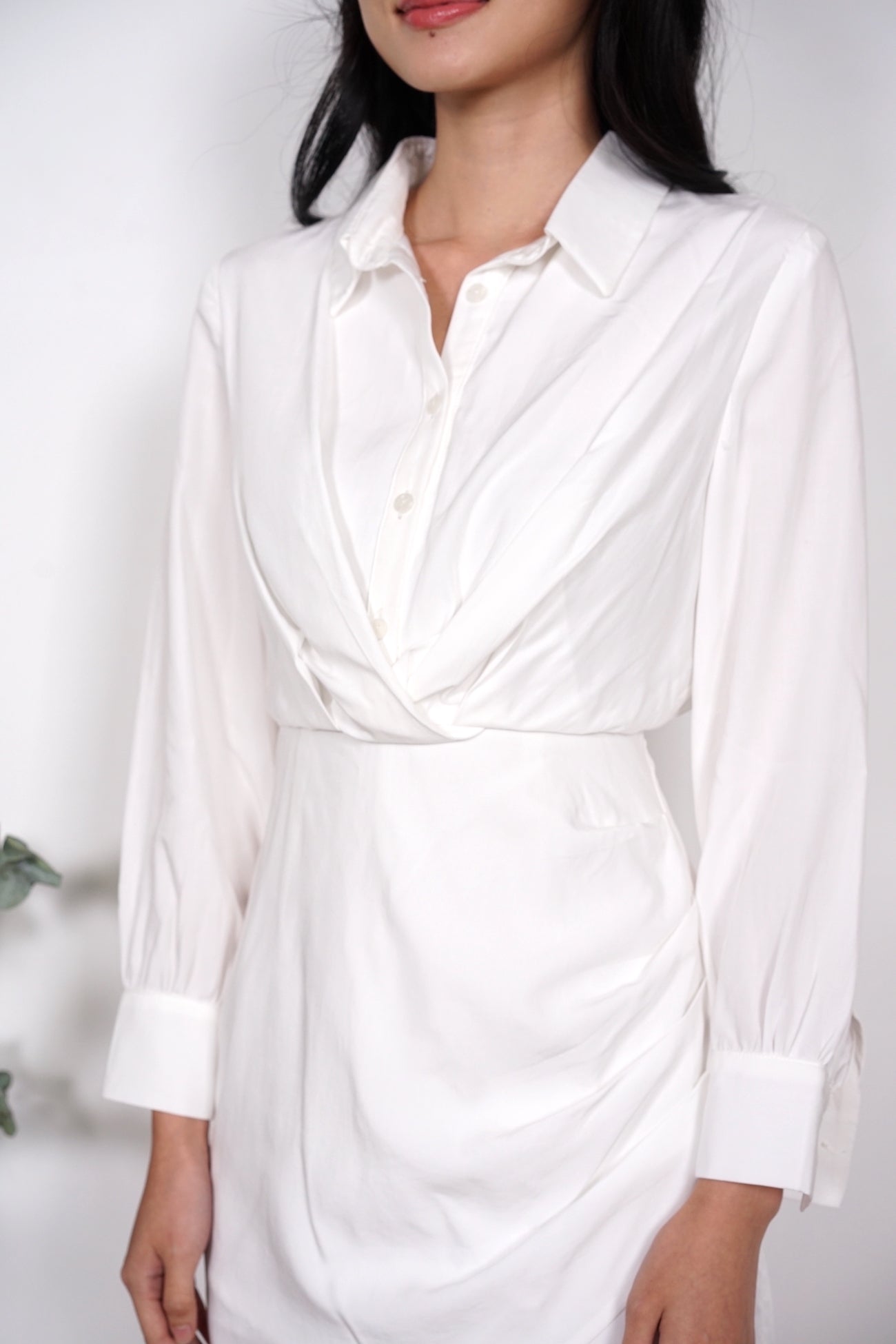 Feira Collared Romper in White