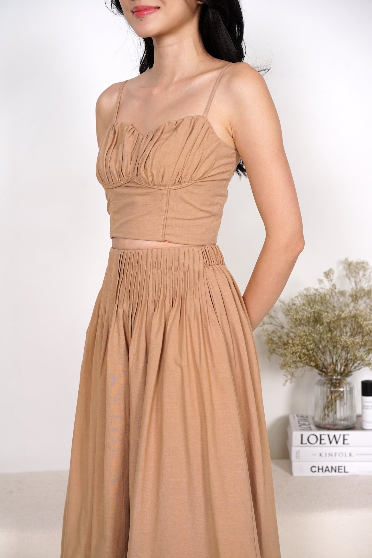 Nirva Ruched Top in Khaki