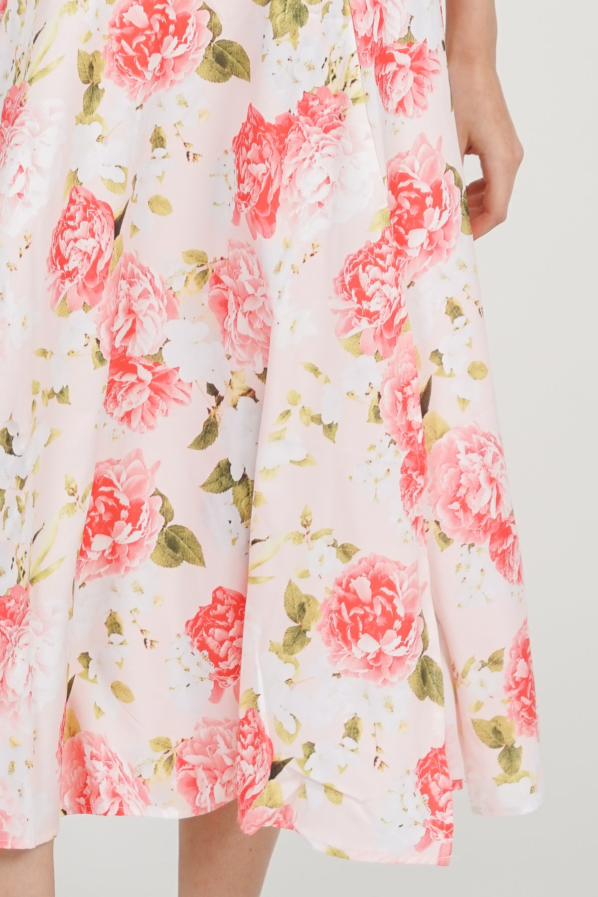 Bustier Side Slit Dress in Pink Peony