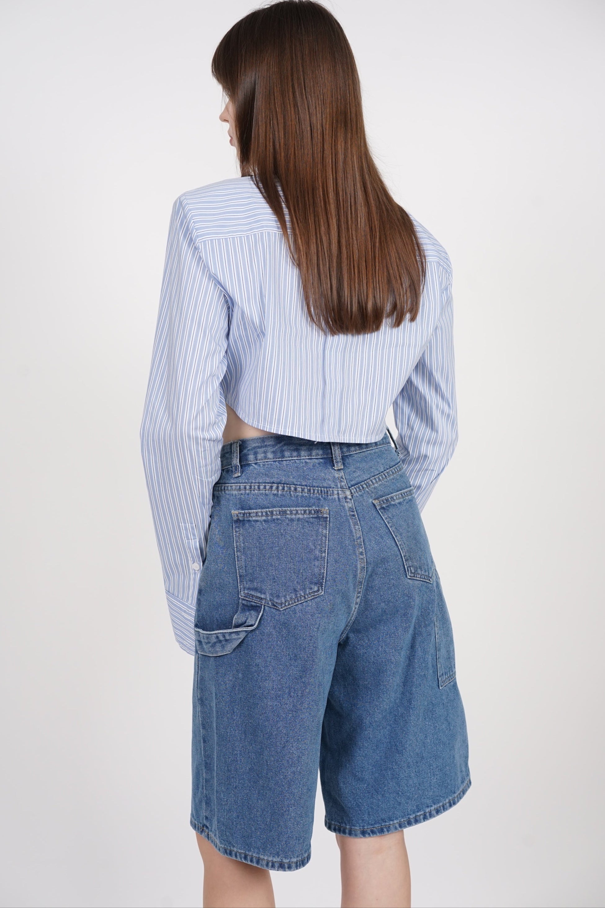 High Waist Berms in Blue