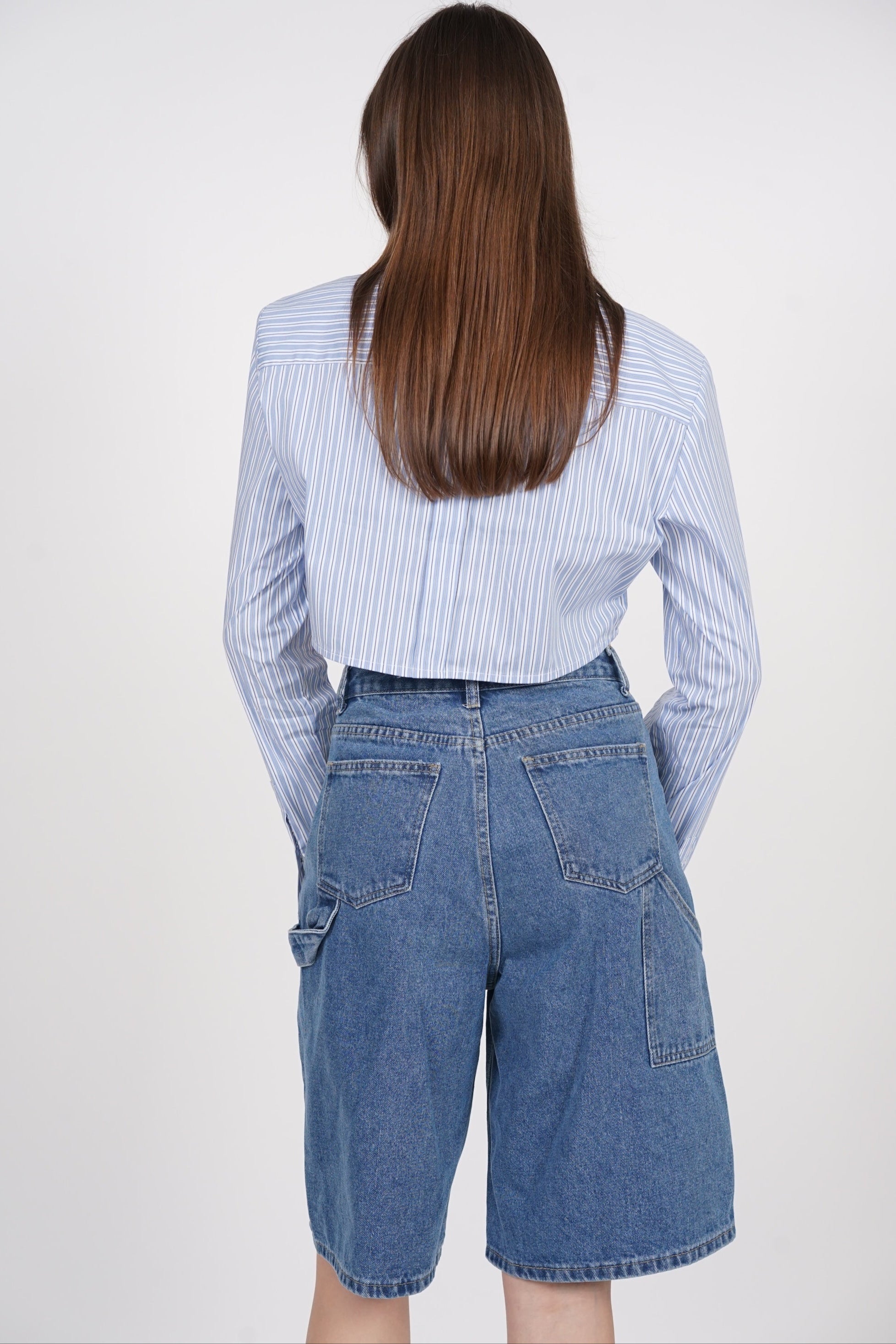 High Waist Berms in Blue