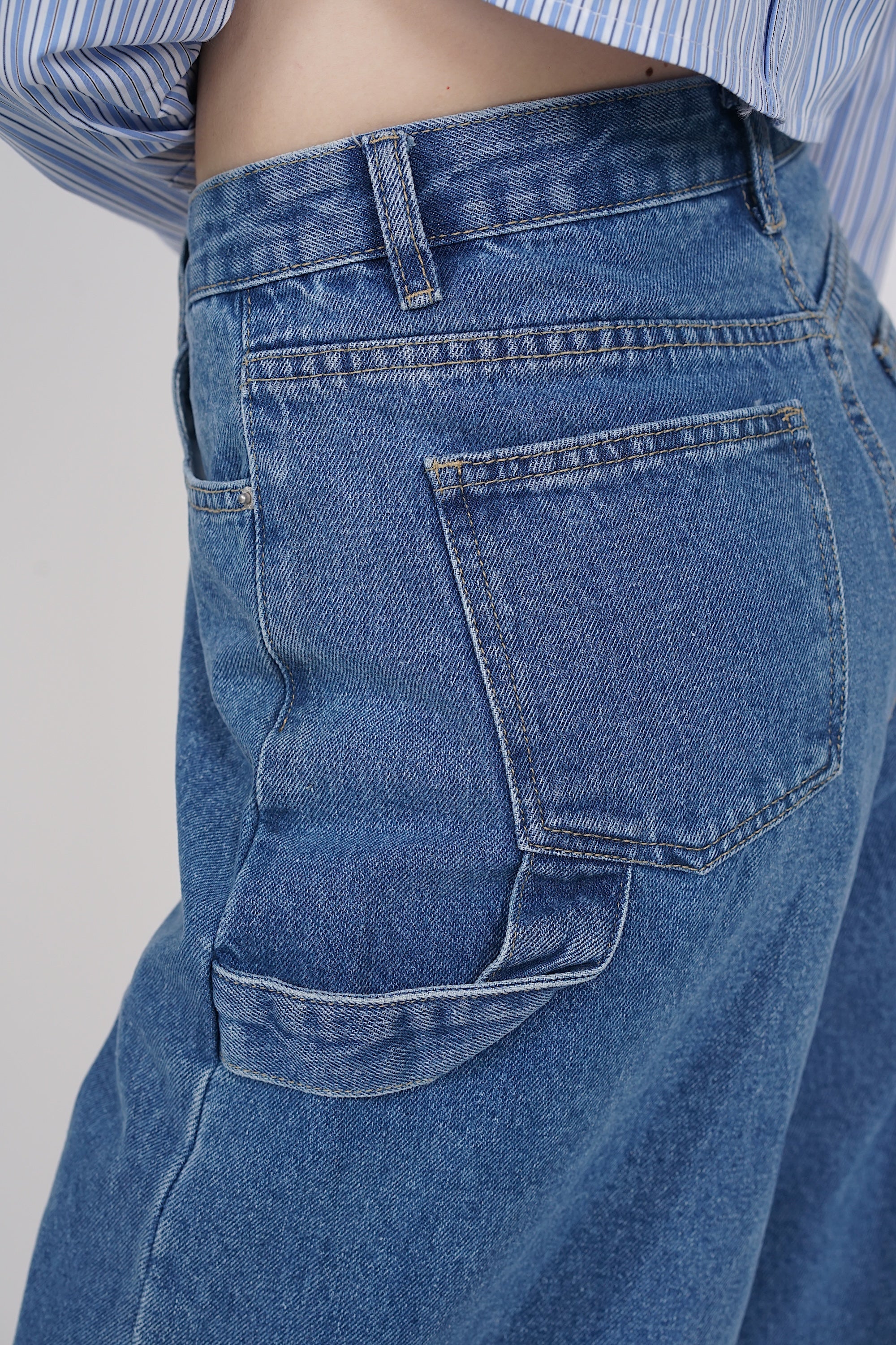 High Waist Berms in Blue