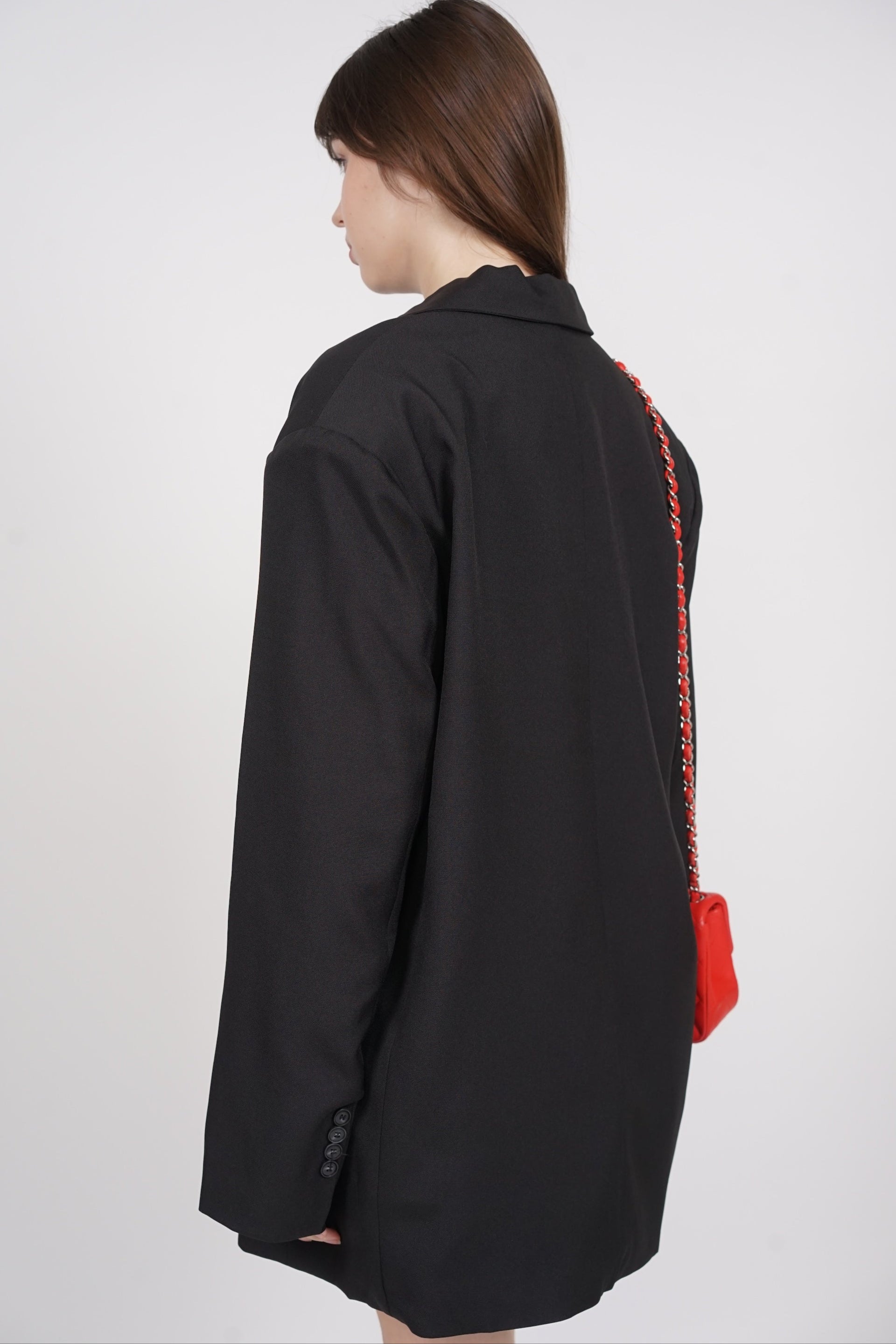 Relaxed Oversized Blazer in Black
