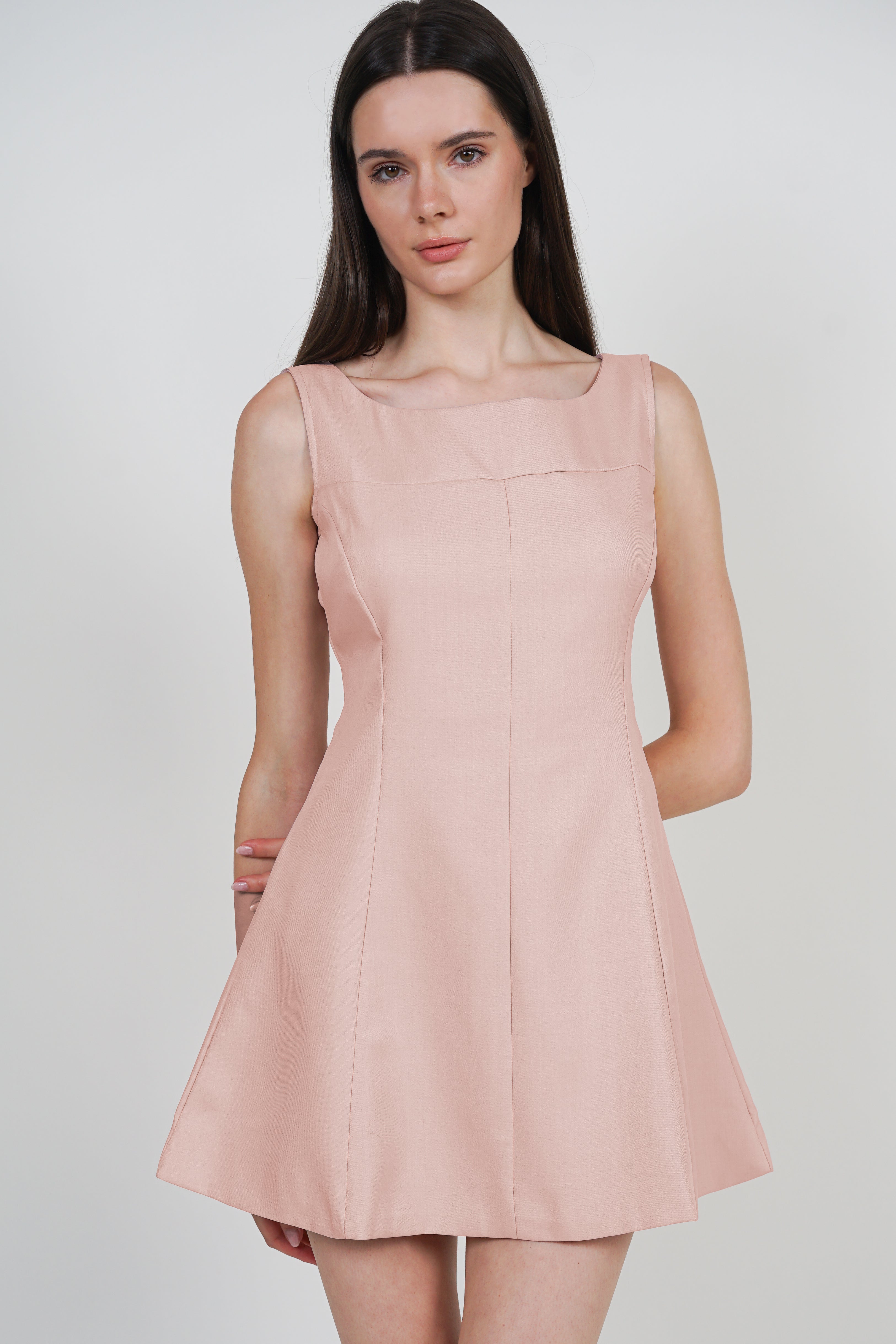 A-Line Vest Mini Dress in Pink