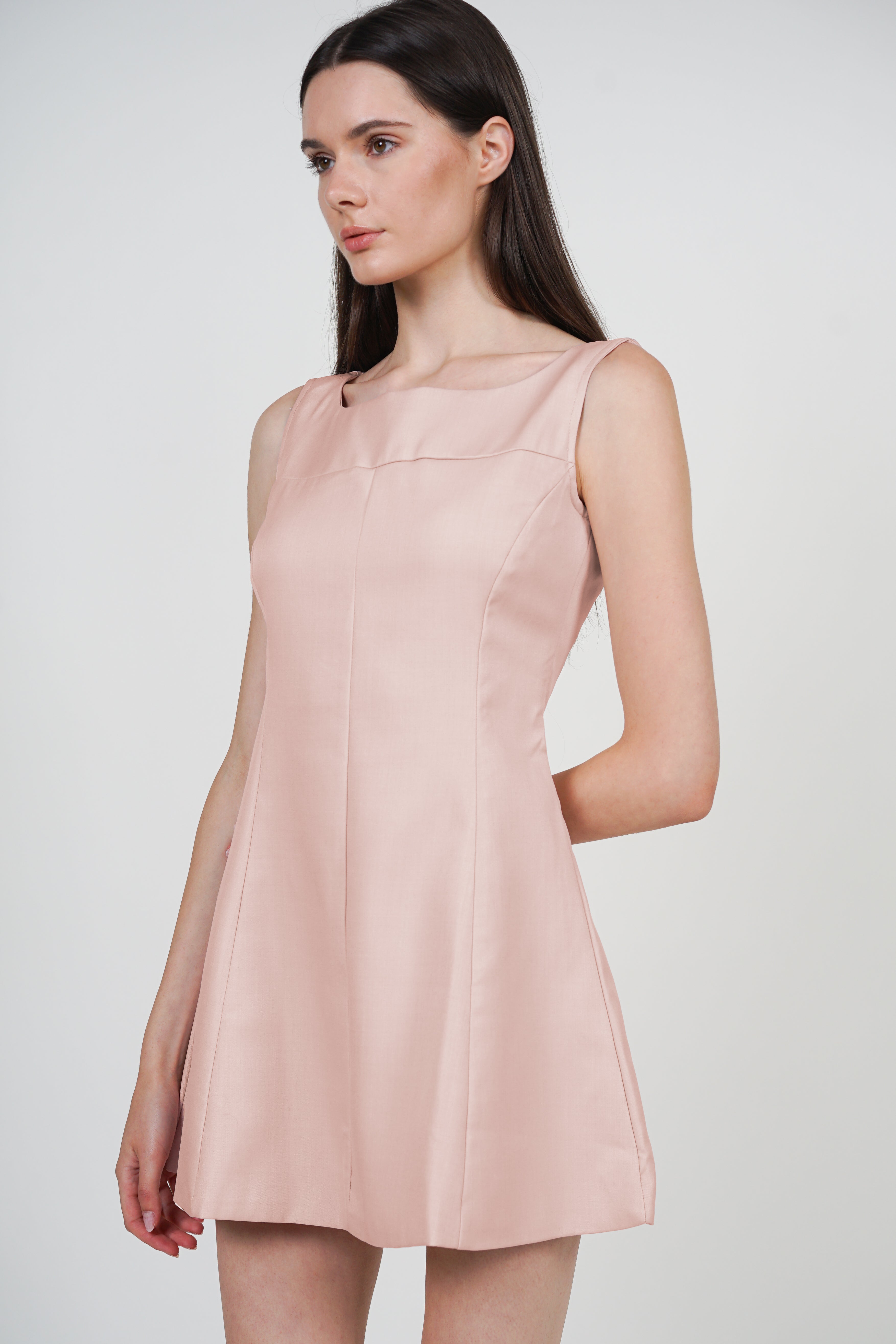 A-Line Vest Mini Dress in Pink