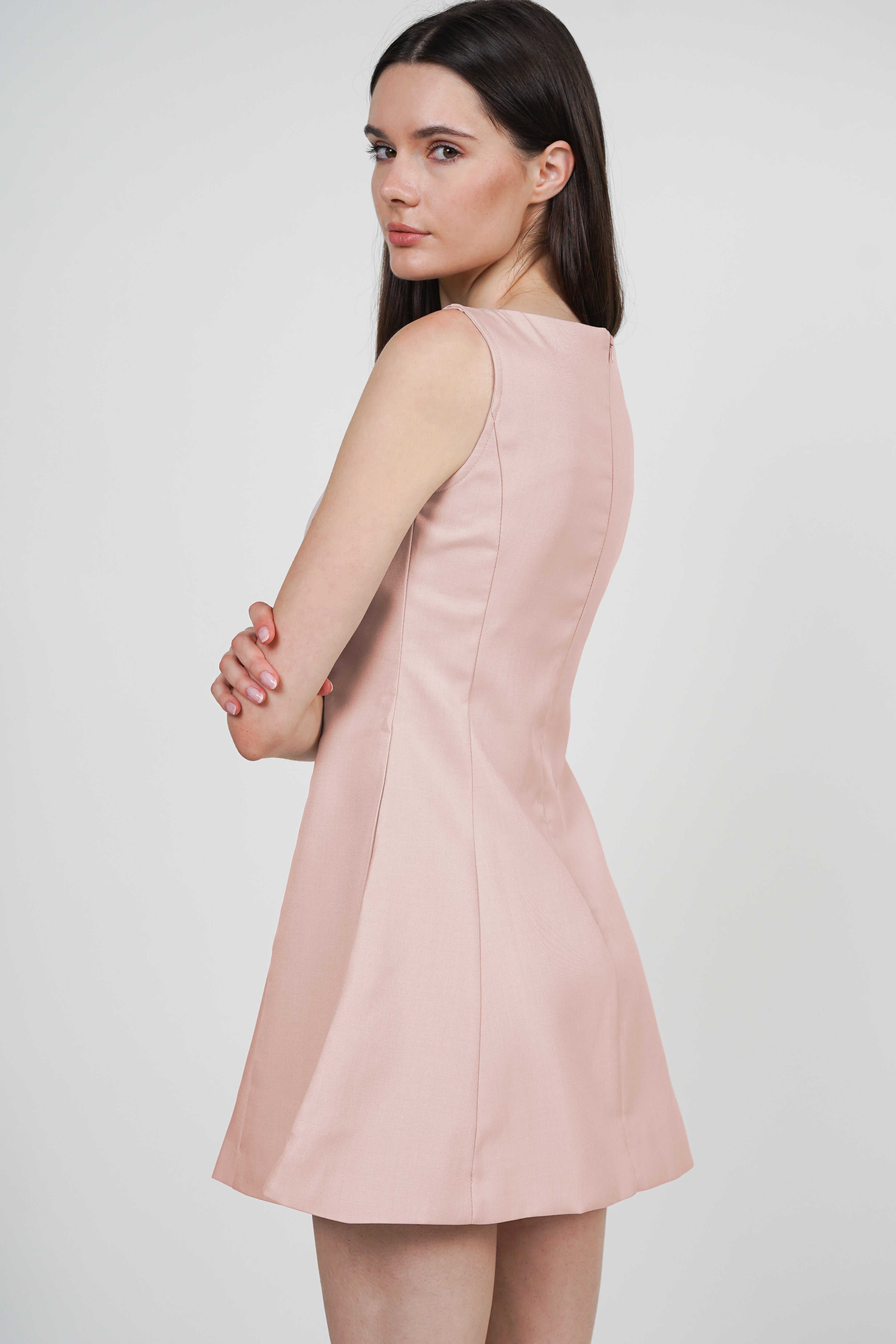 A-Line Vest Mini Dress in Pink