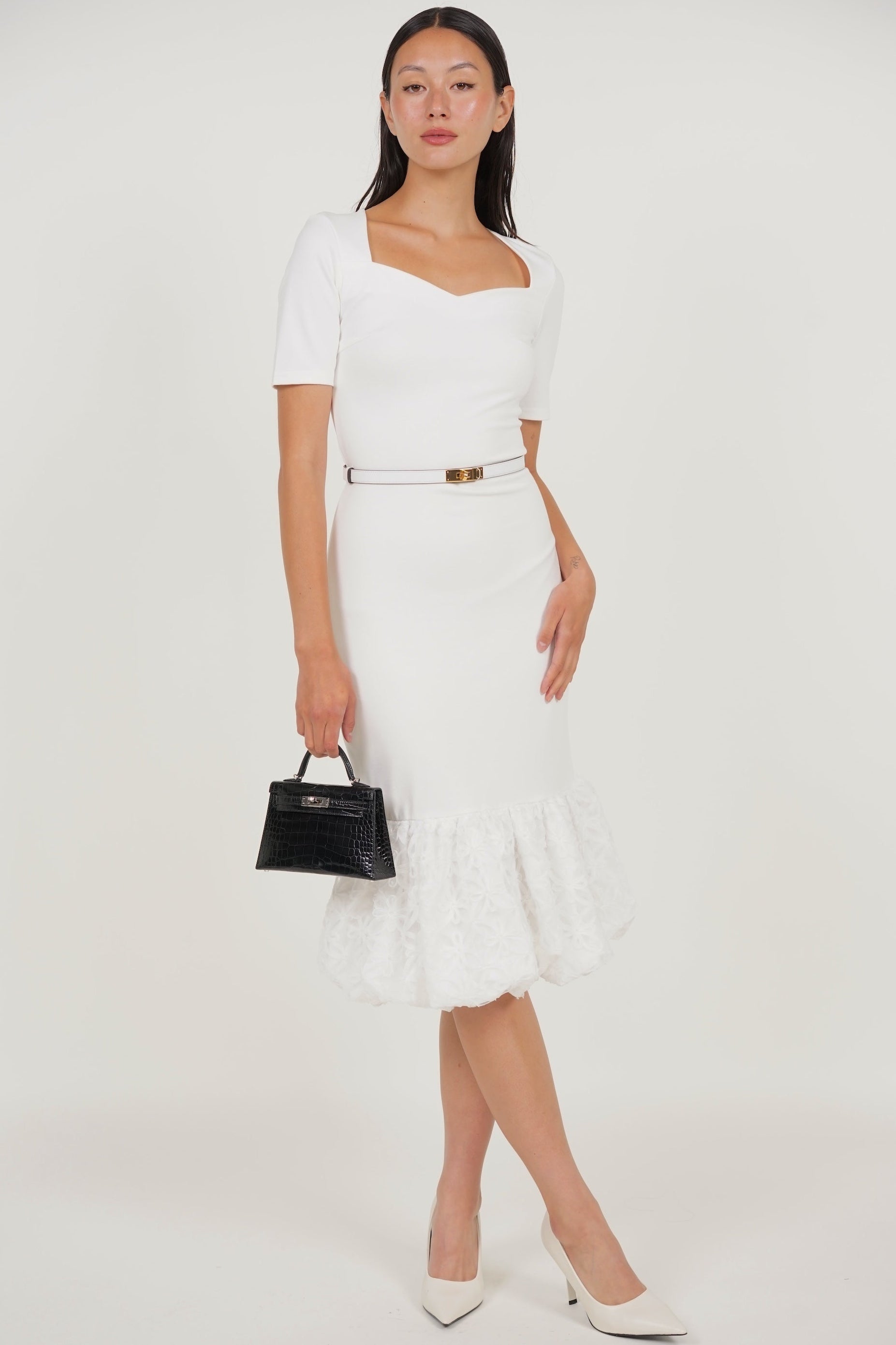 Sweetheart Mermaid Dress in White Sweetheart Mermaid Dress in White