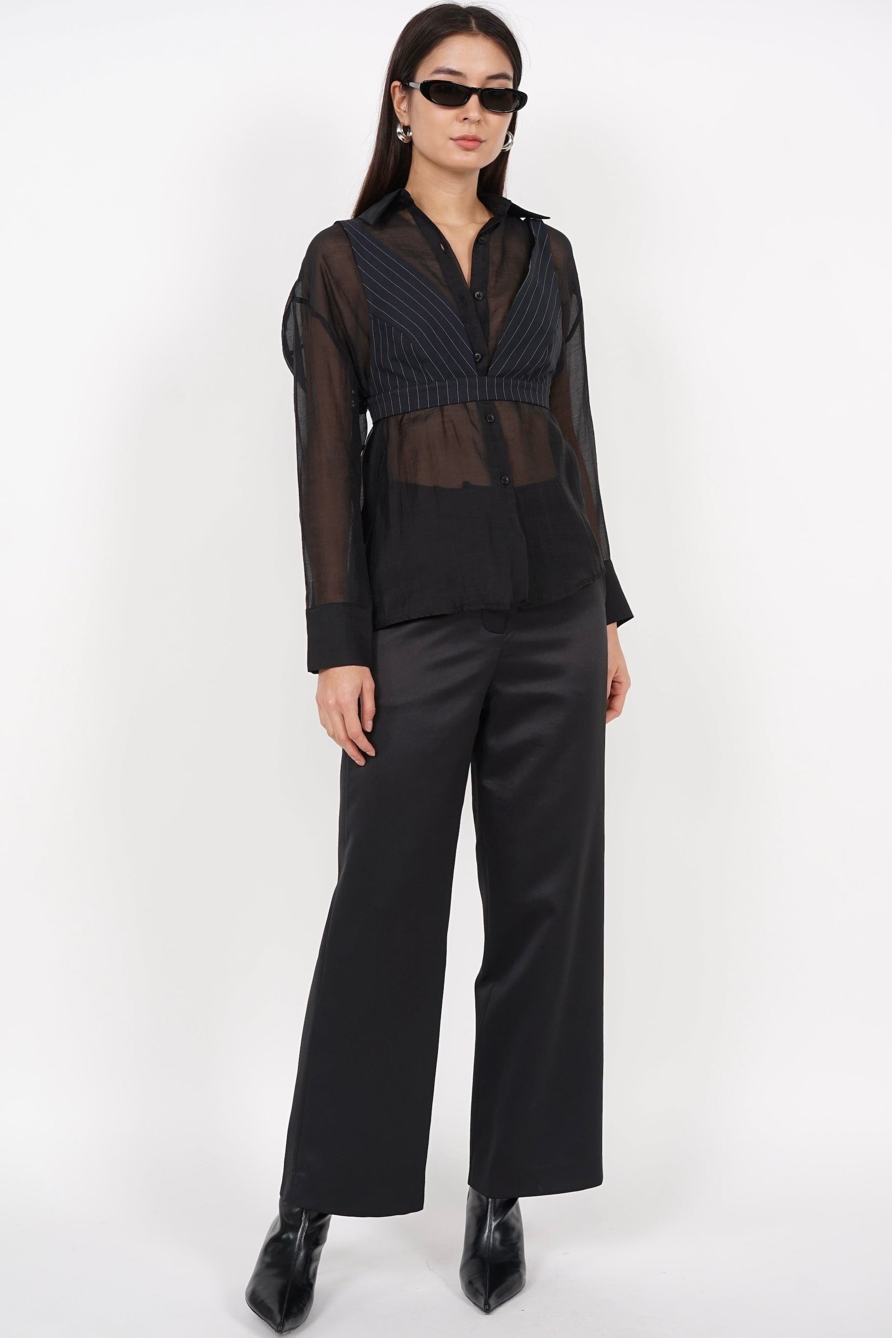 Bralet Top in Midnight Stripes