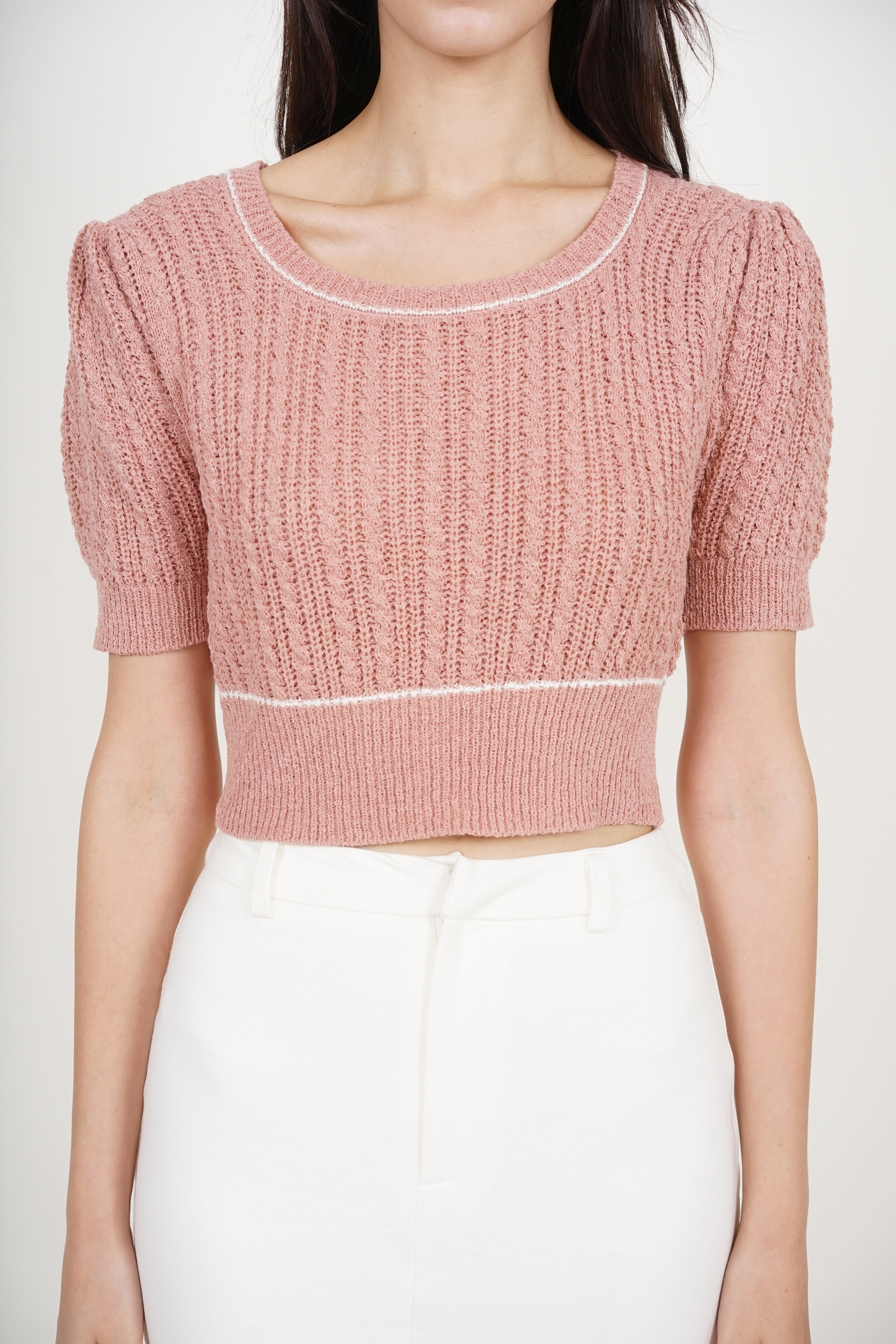 Knit Top in Nude Pink