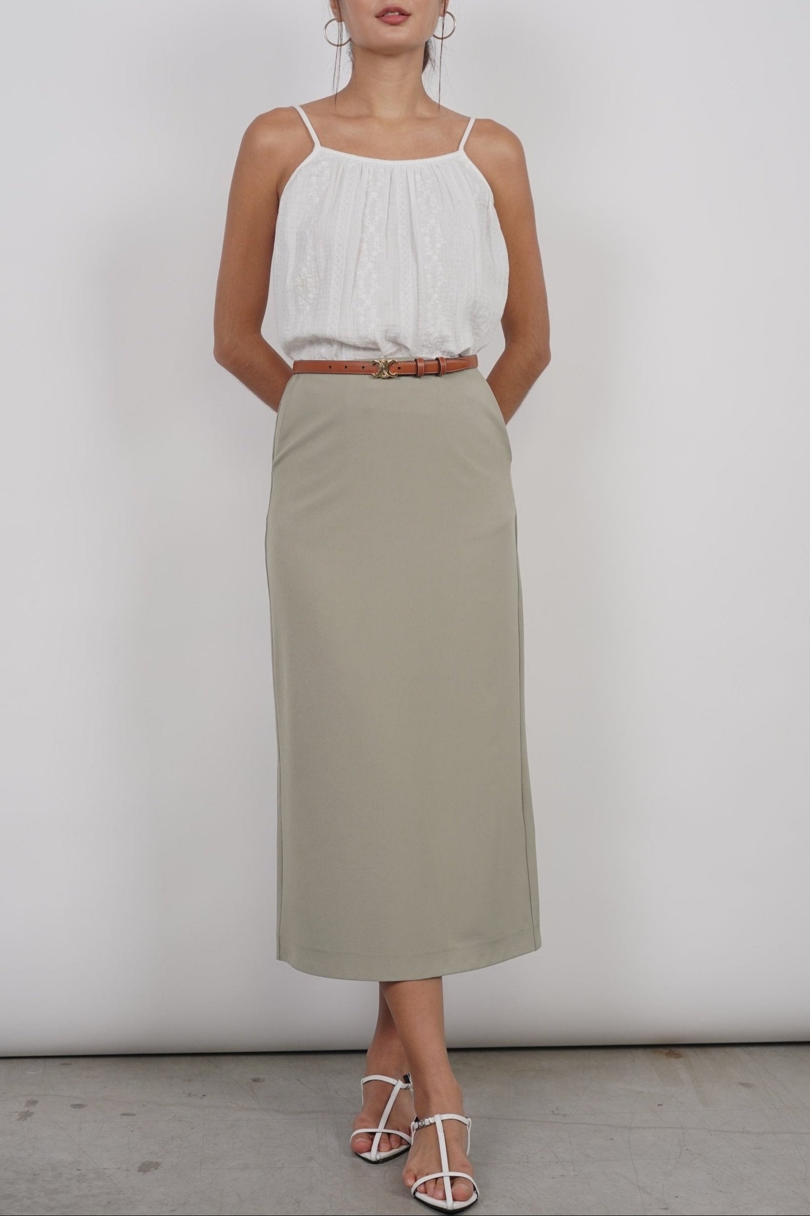 Pencil Cut Skirt in Pistachio