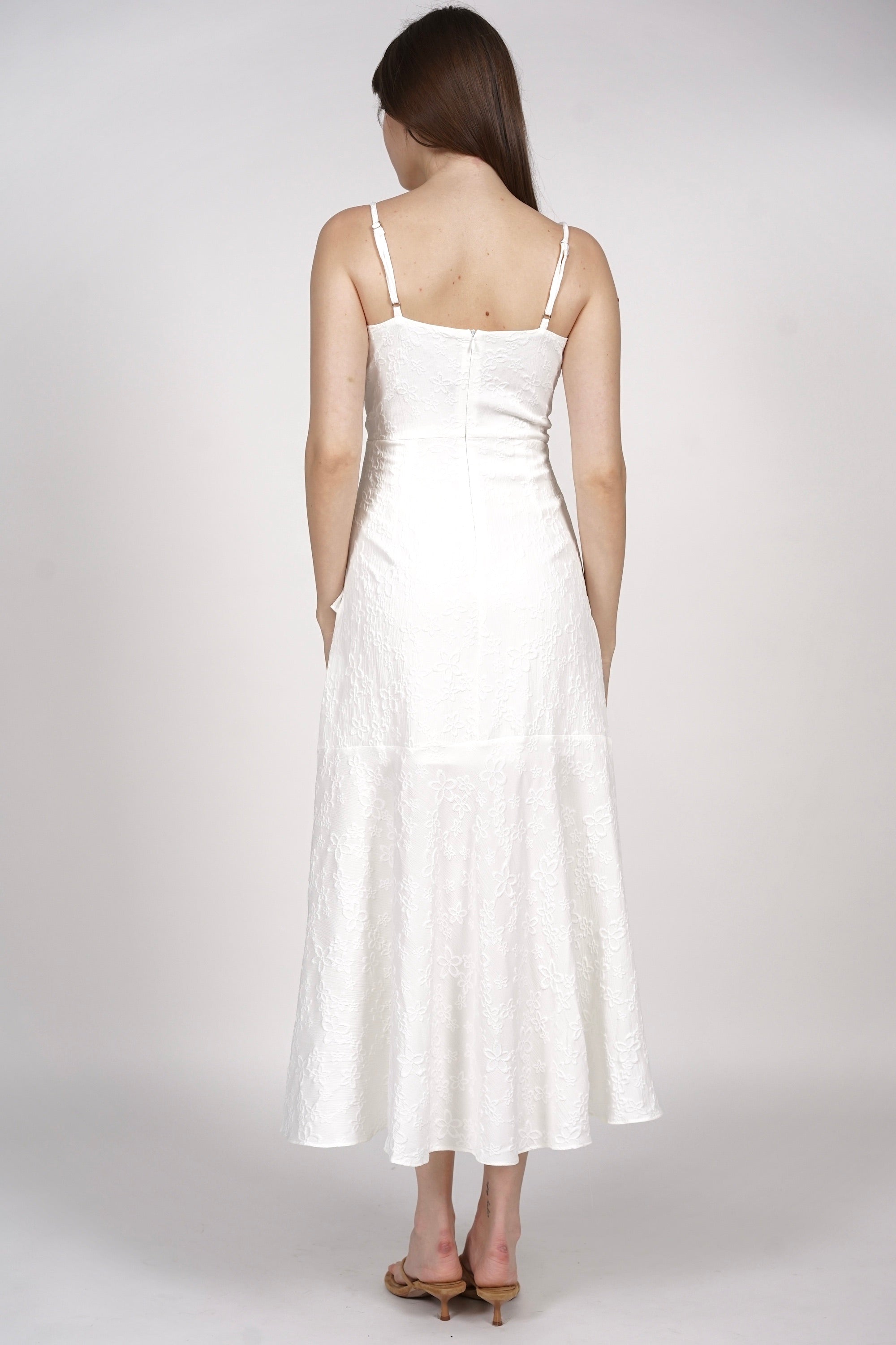 Kennedy Ruffled Dress in White